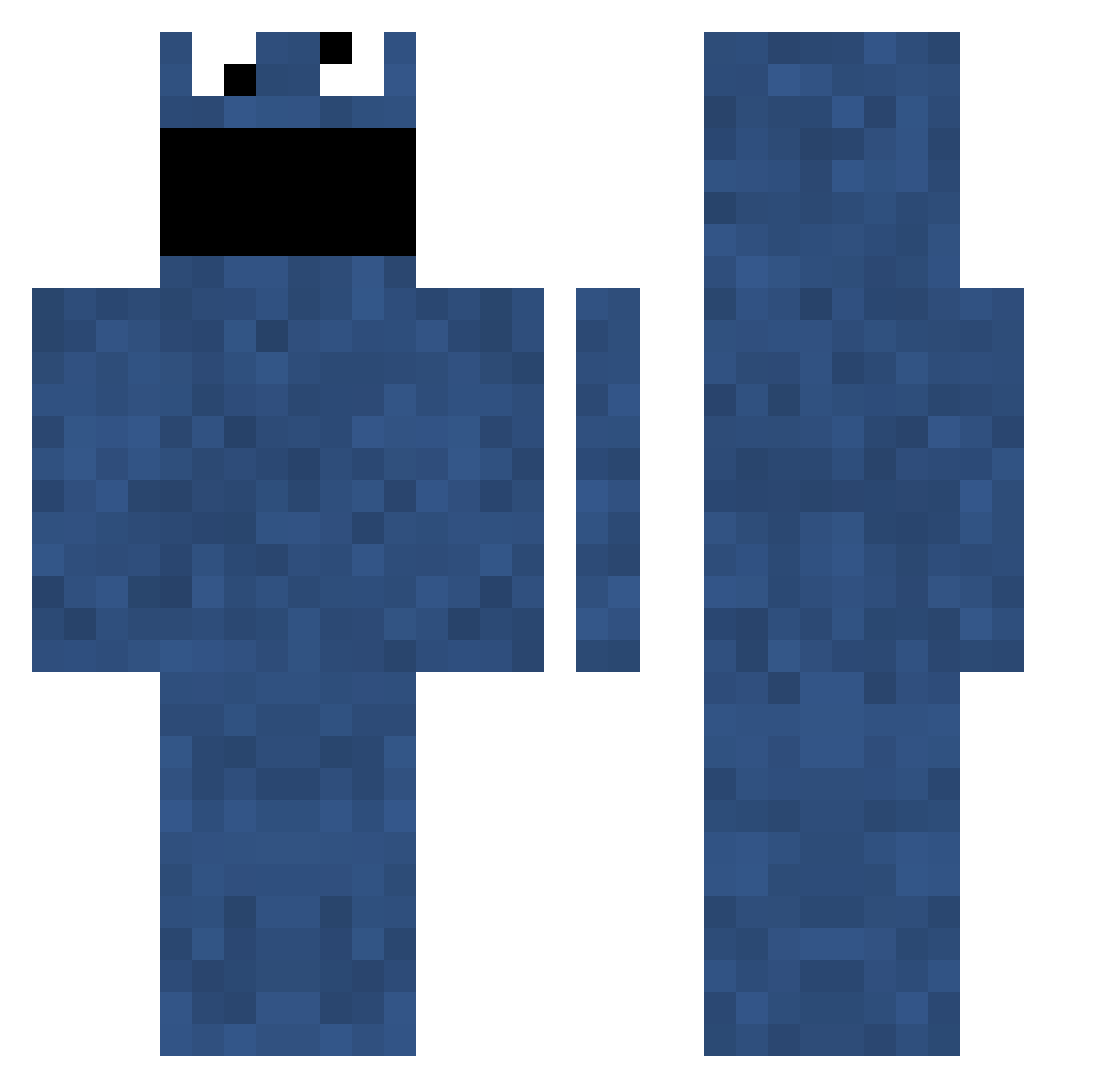 C0H_dead Minecraft skin, front and back view