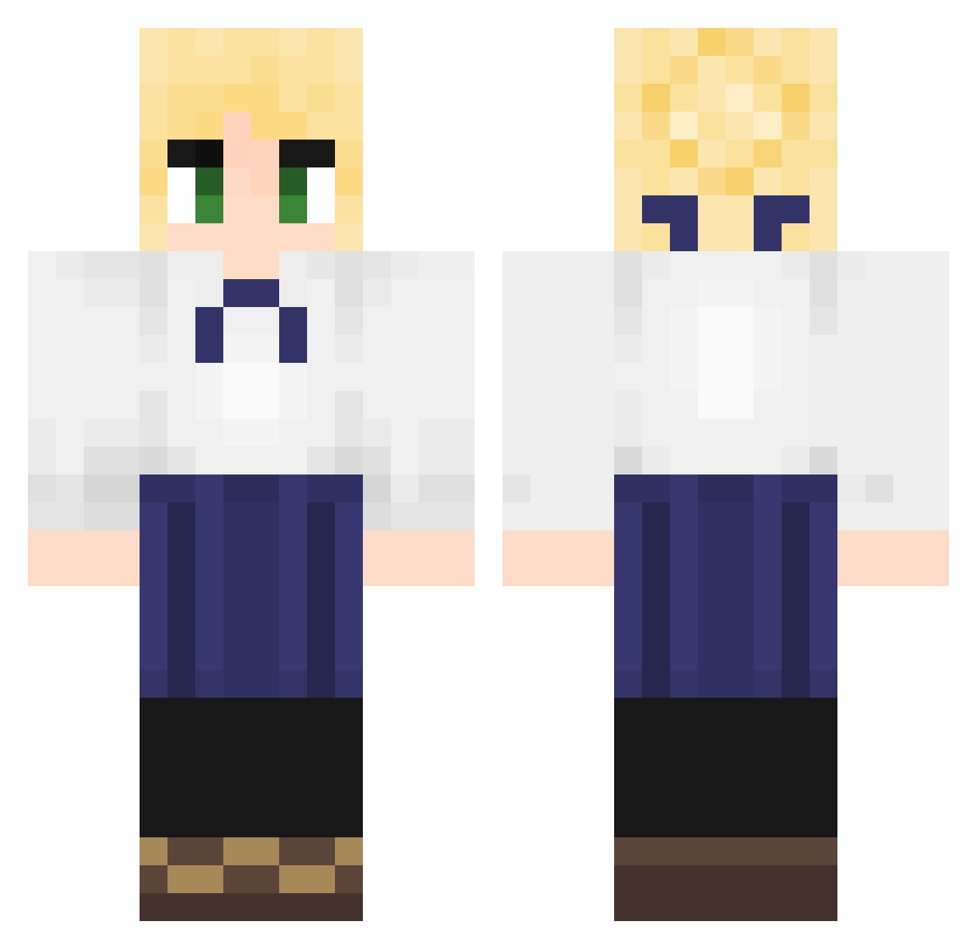 Mirukaichou Minecraft skin, front and back view
