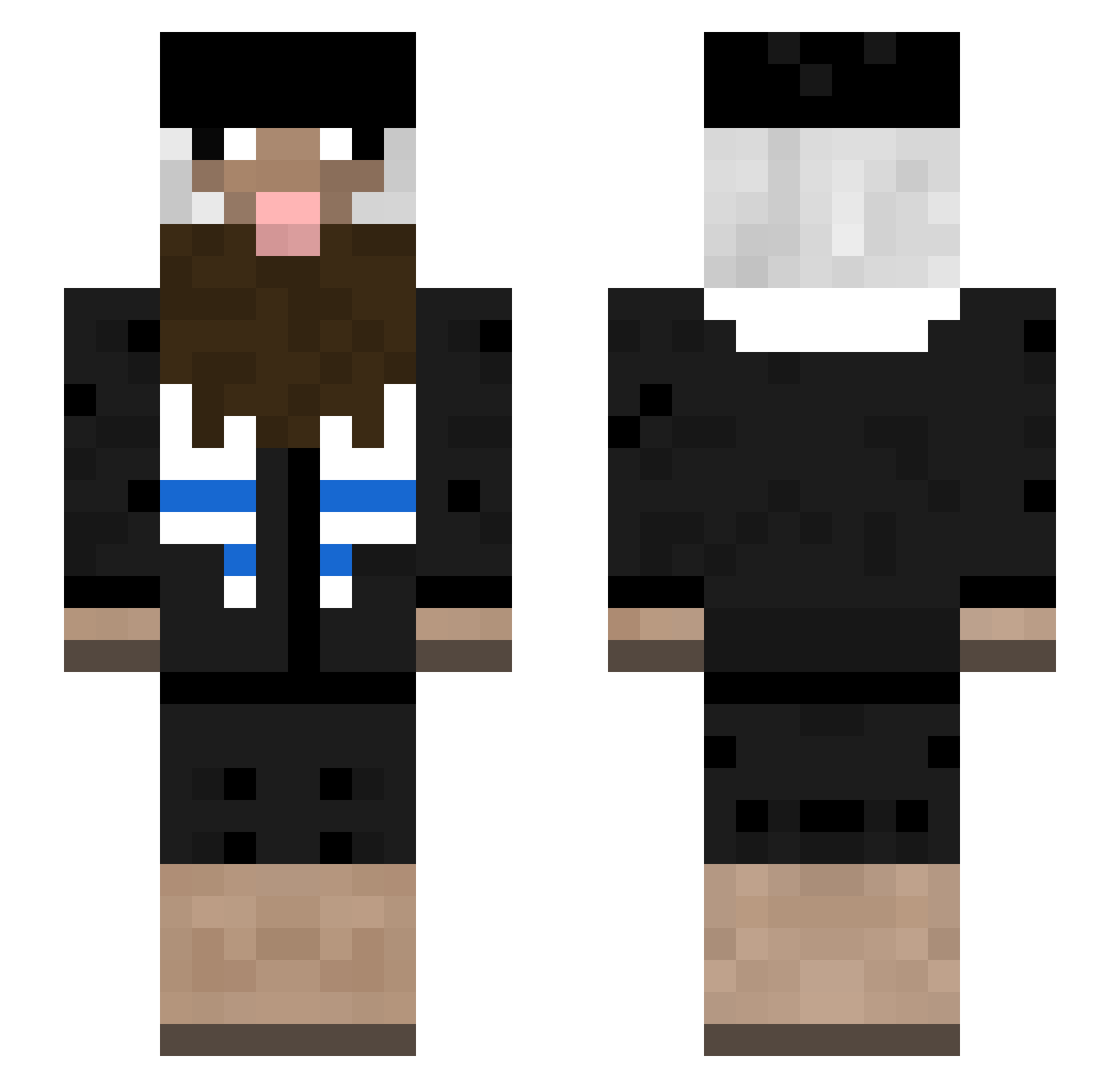 yungshuf Minecraft skin, front and back view