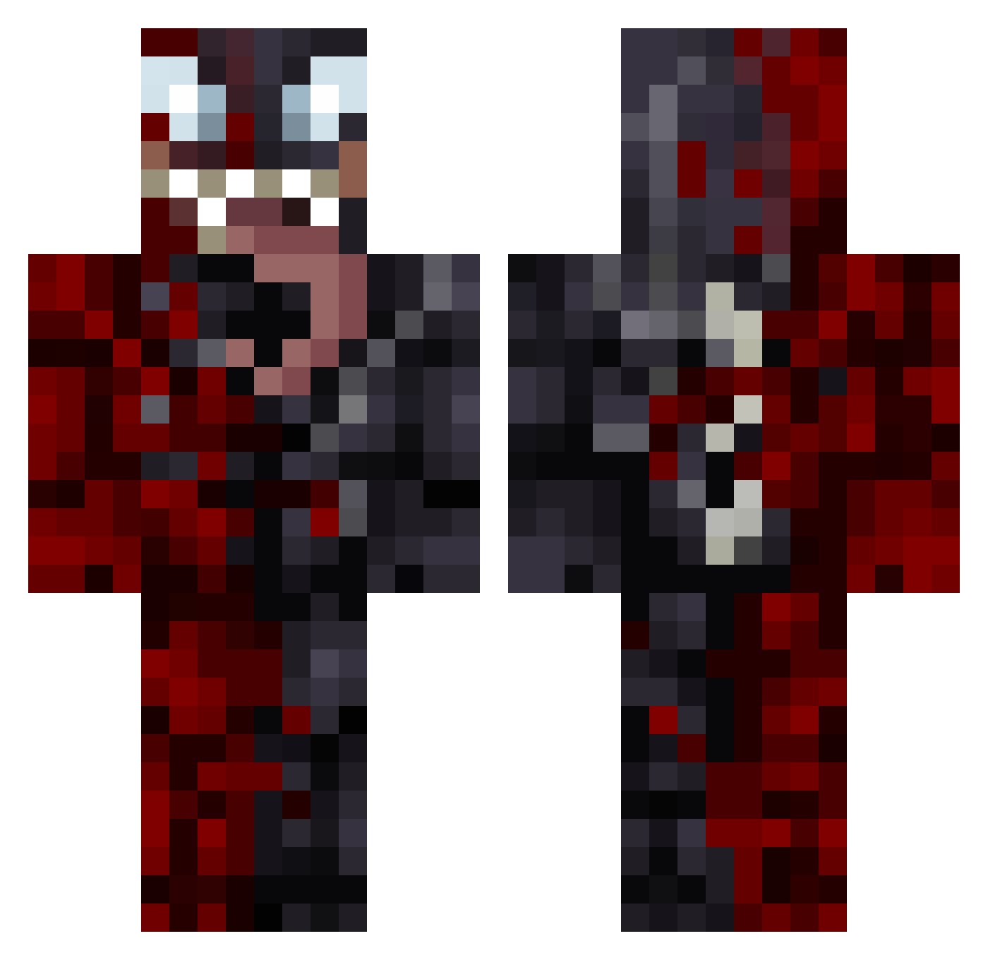 Dreen Minecraft skin, front and back view