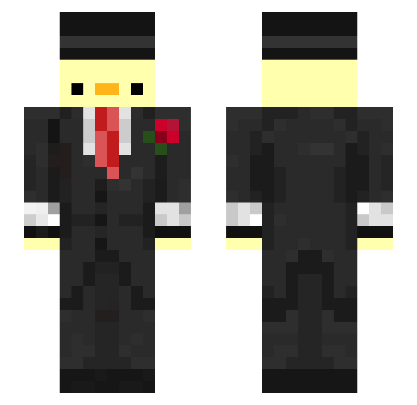 Spilukinhu Minecraft skin, front and back view