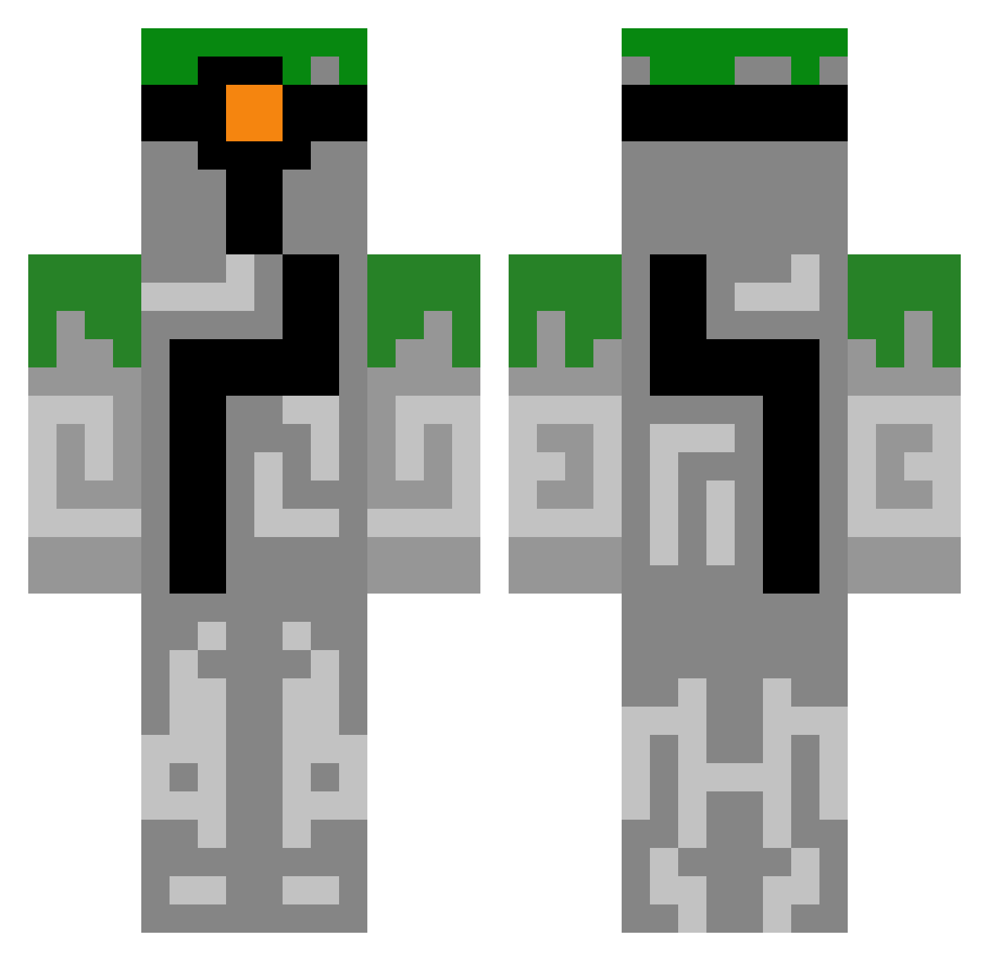 StateOfZero Minecraft skin, front and back view