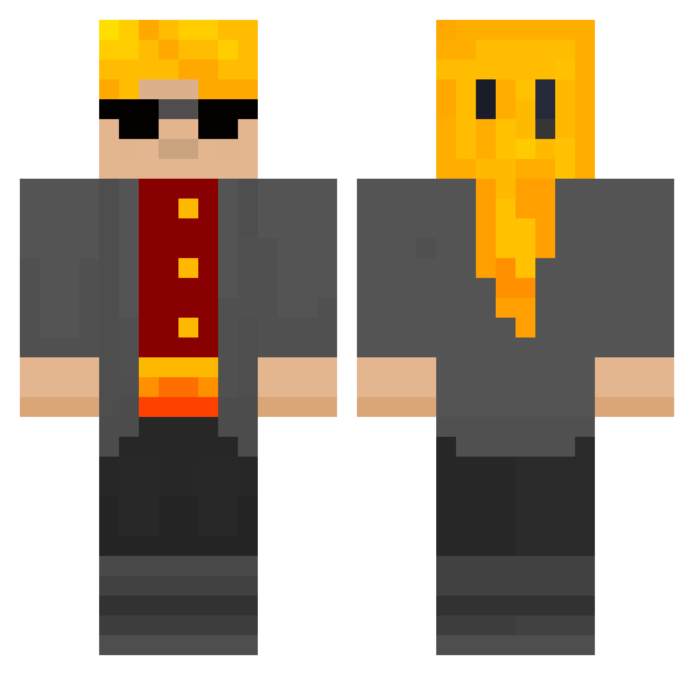 Spund_ Minecraft skin, front and back view