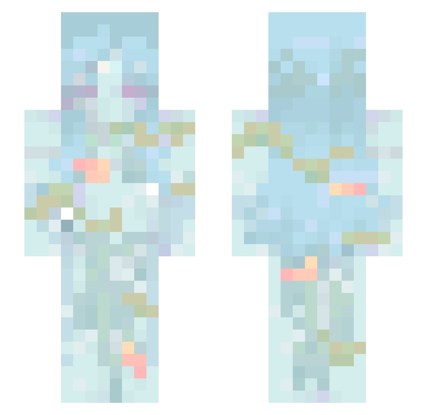 Brkie Minecraft skin, front and back view