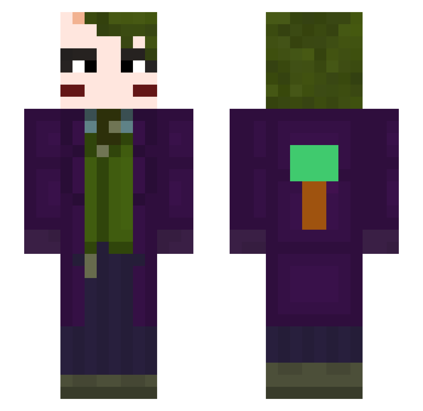 barneyross Minecraft skin, front and back view
