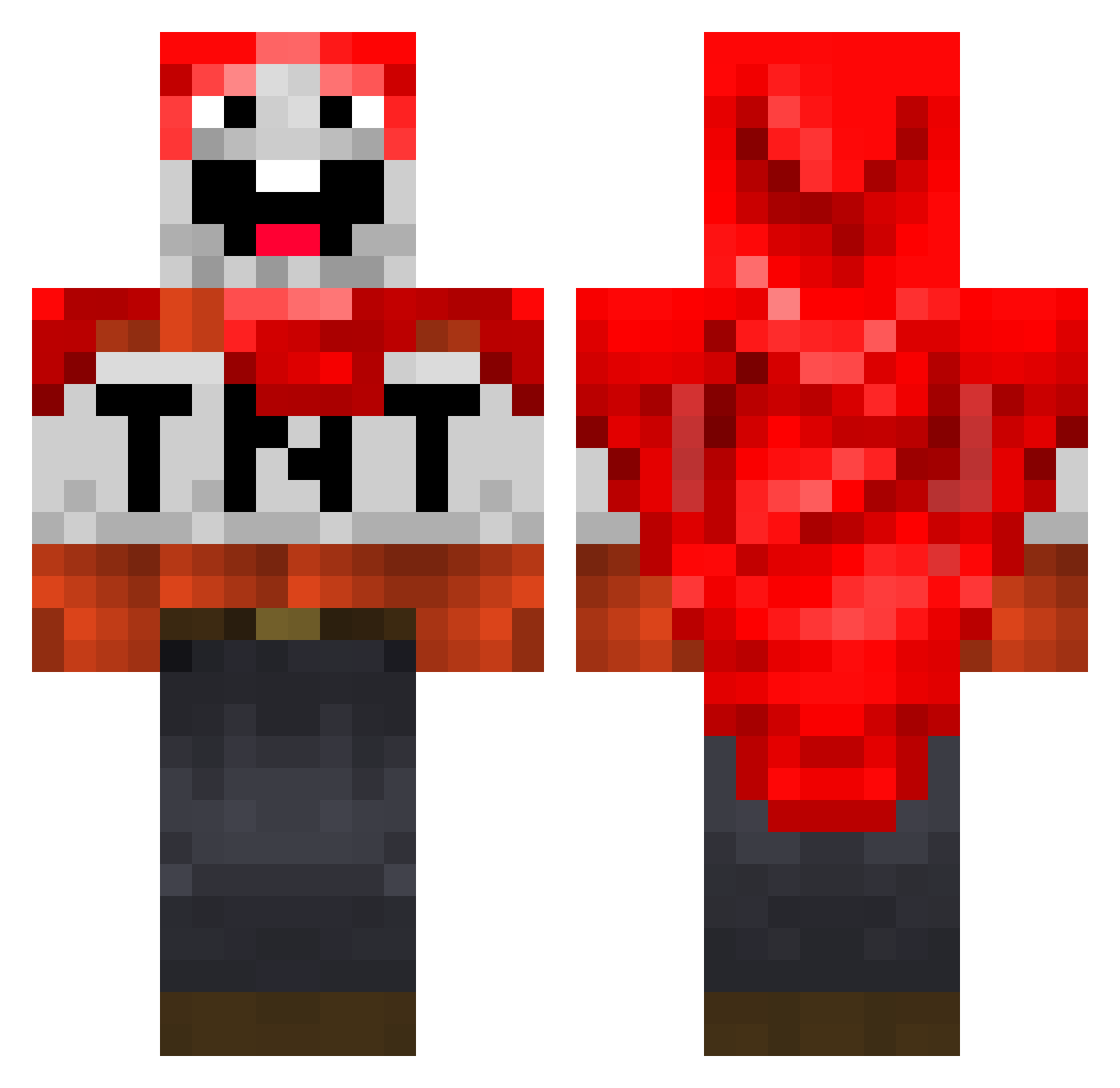 soggynuts Minecraft skin, front and back view