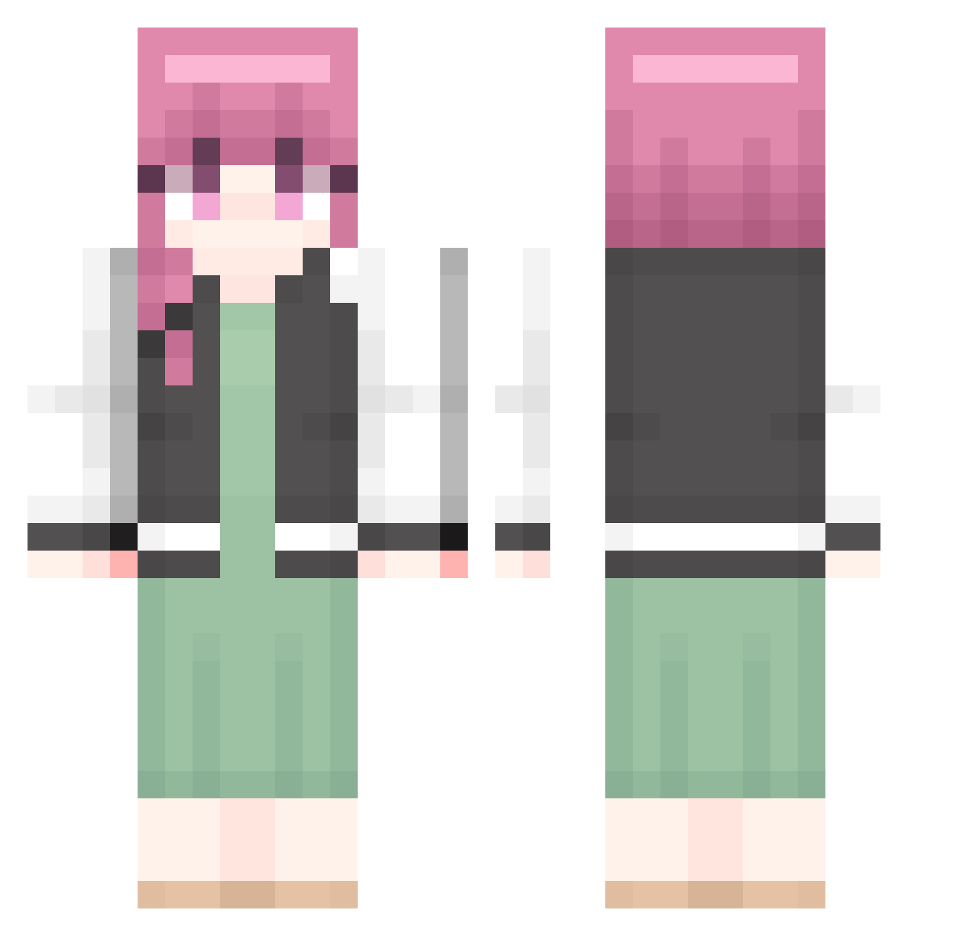 yangyang_11 Minecraft skin, front and back view