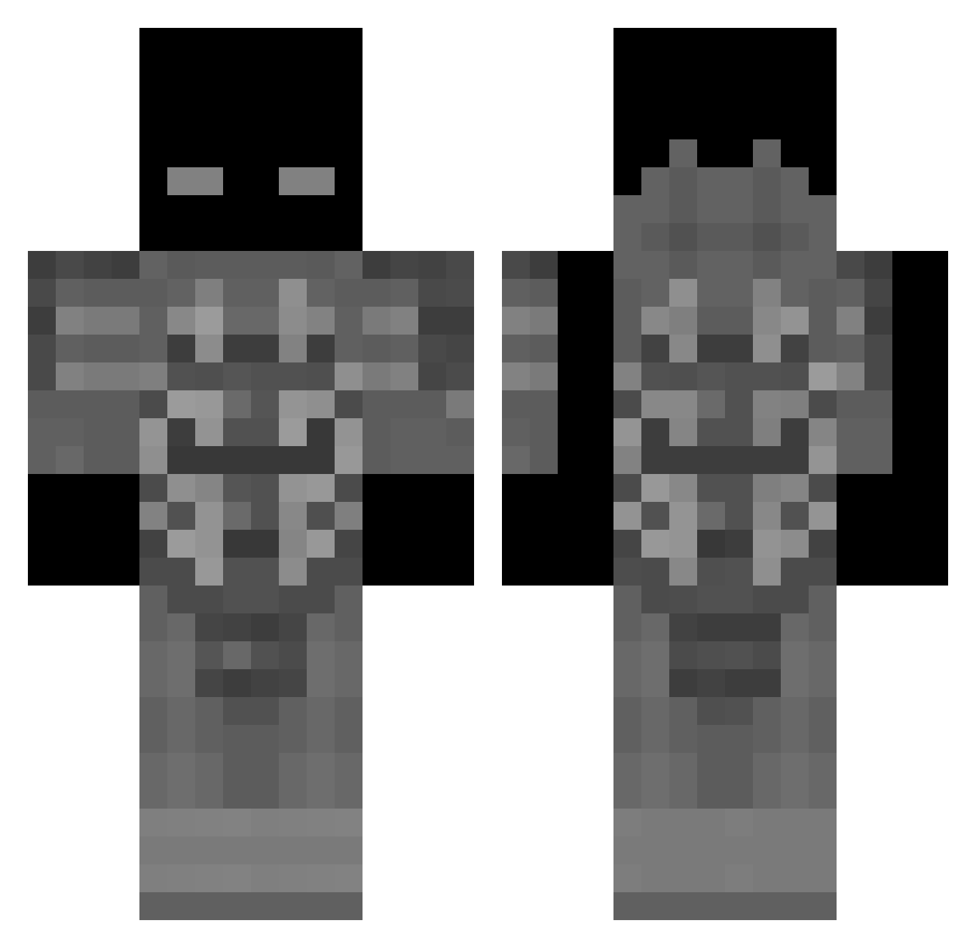 NexusNiner Minecraft skin, front and back view