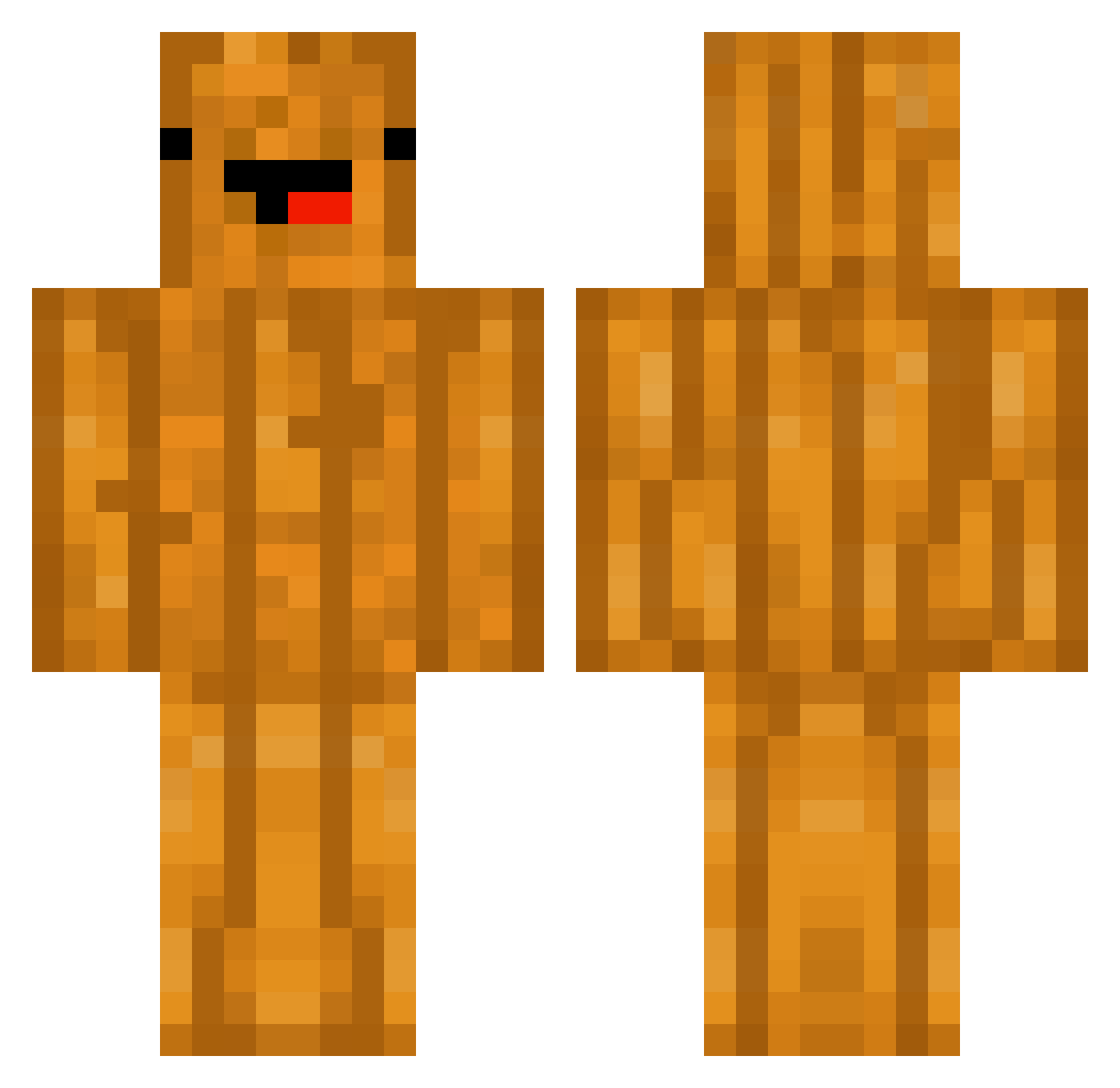 jod789 Minecraft skin, front and back view