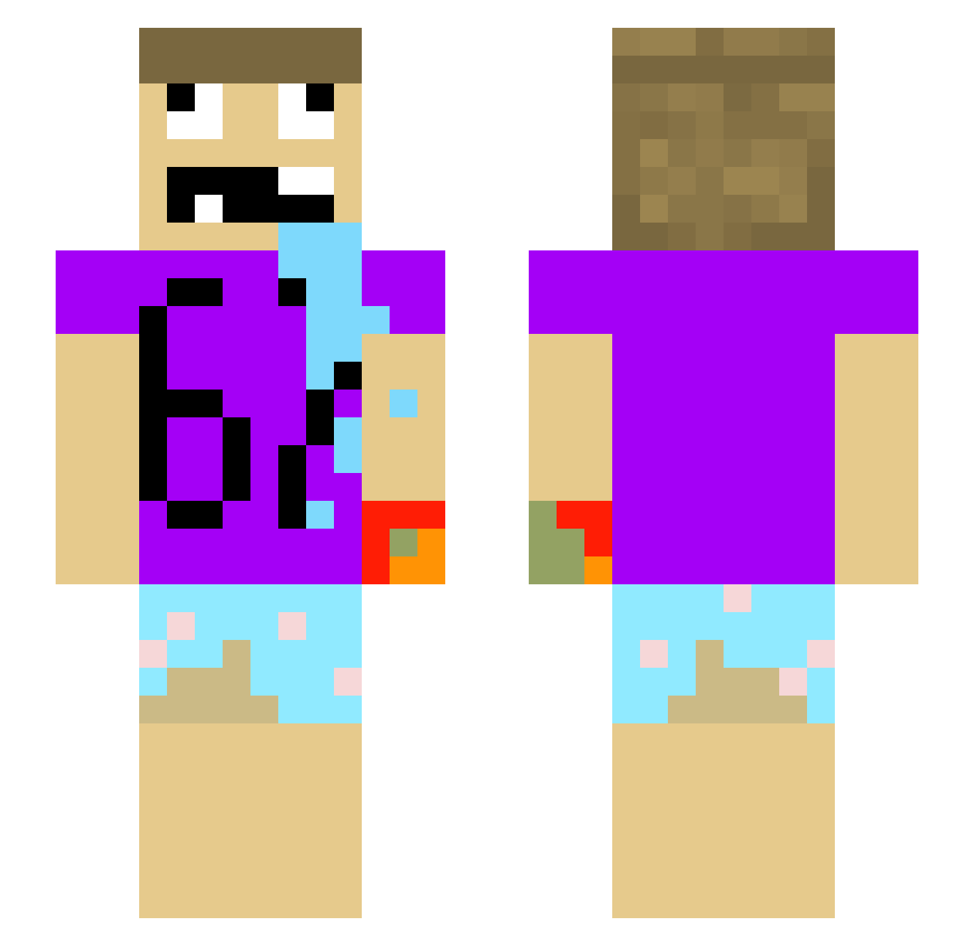 jogr300 Minecraft skin, front and back view