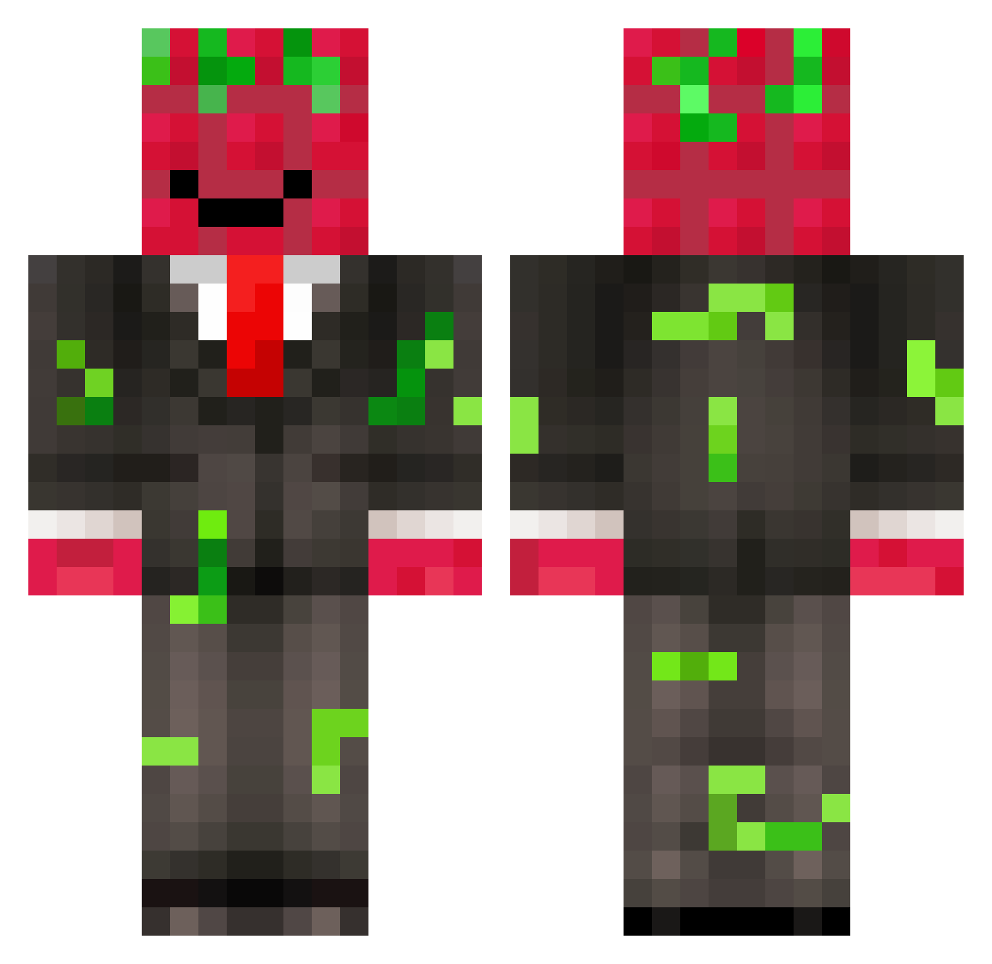 _raspbarry_ Minecraft skin, front and back view