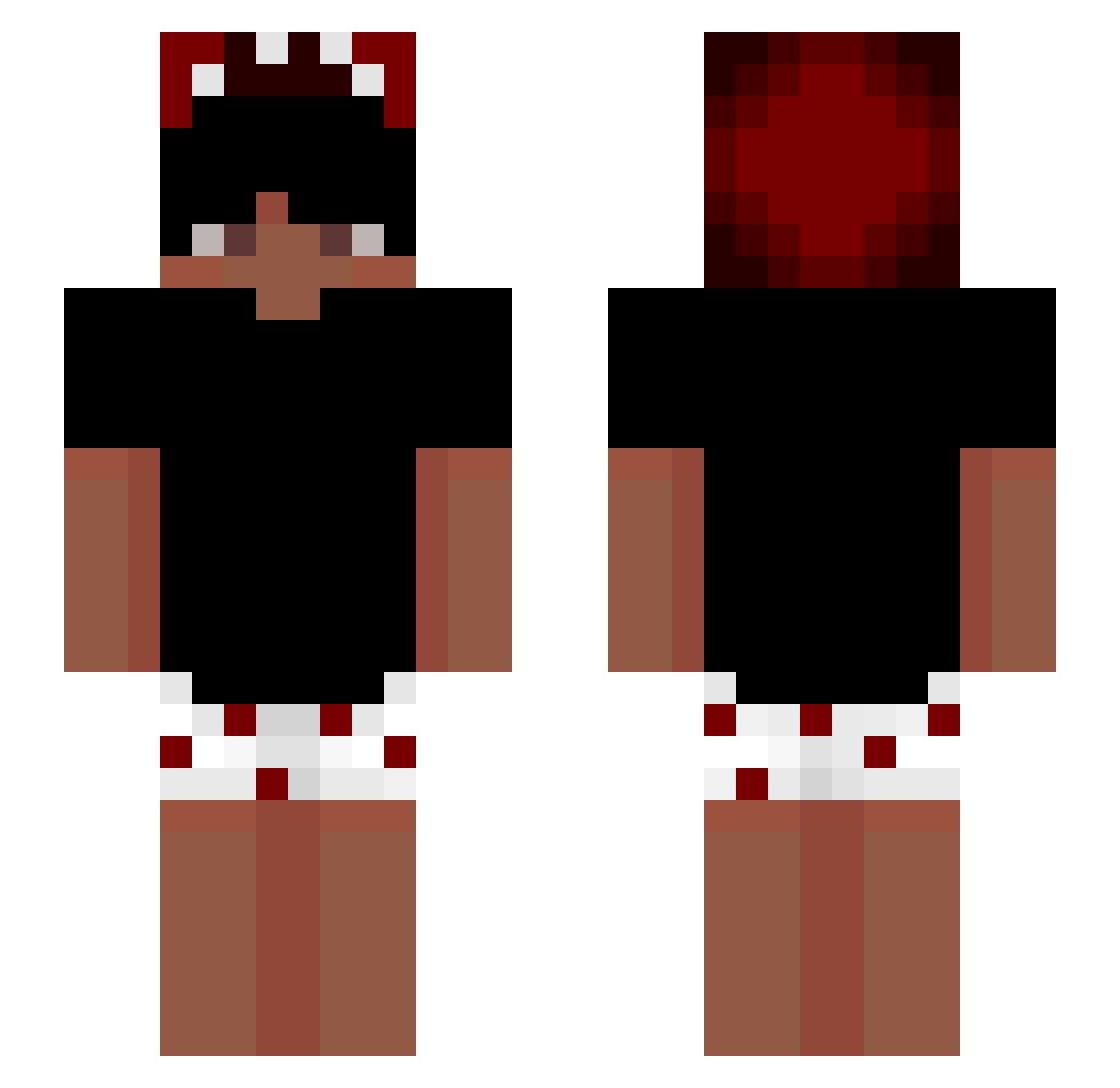 Sukiyashii Minecraft skin, front and back view