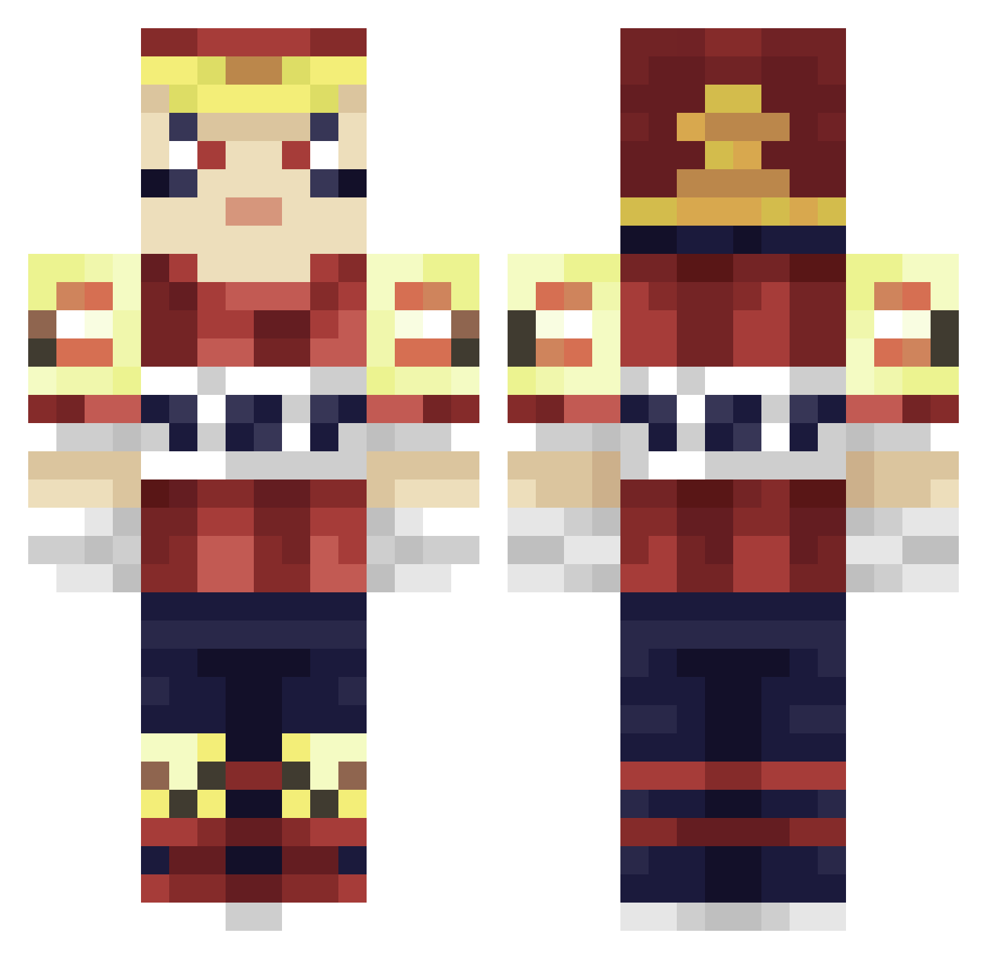 ZL4CK Minecraft skin, front and back view