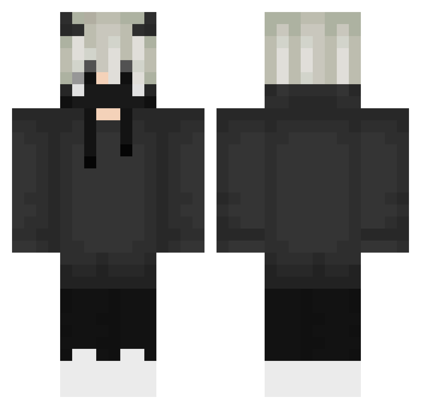 To0ls Minecraft skin, front and back view
