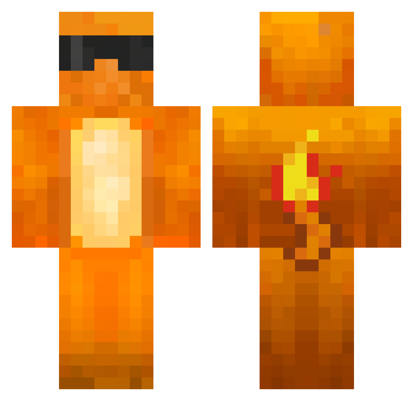 ionicuantico_ Minecraft skin, front and back view