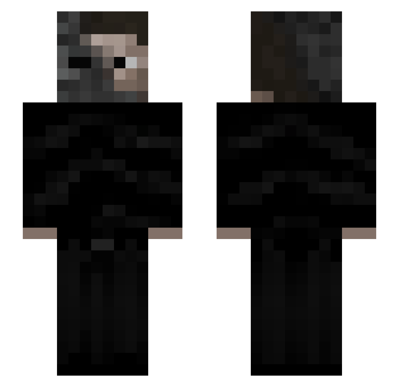 Frxnco_ASE Minecraft skin, front and back view
