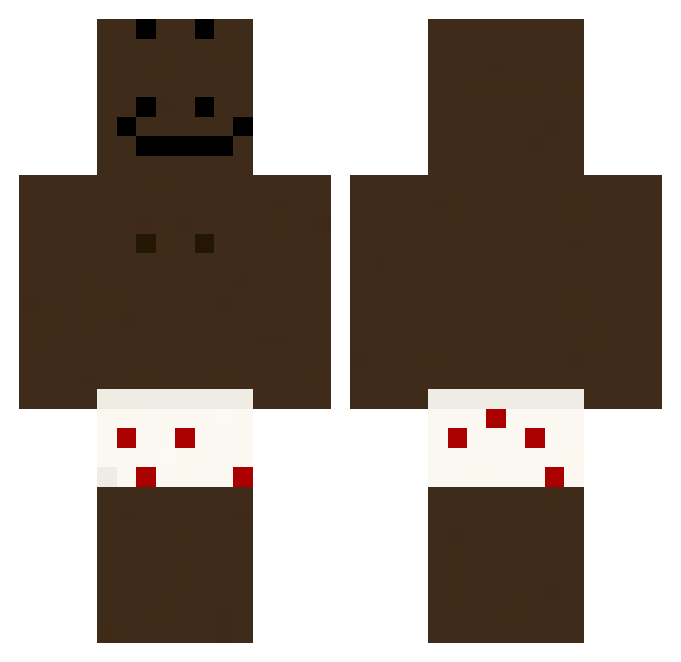 ZlociutkiMatt Minecraft skin, front and back view