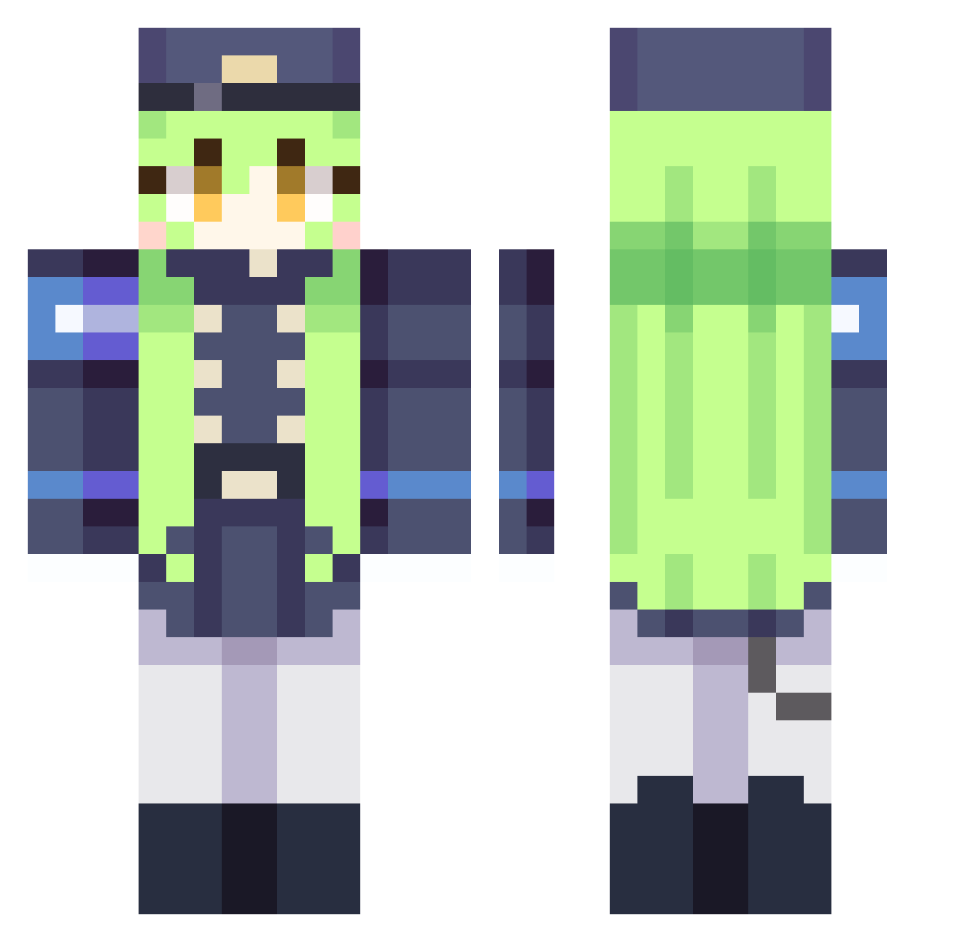eripurin Minecraft skin, front and back view