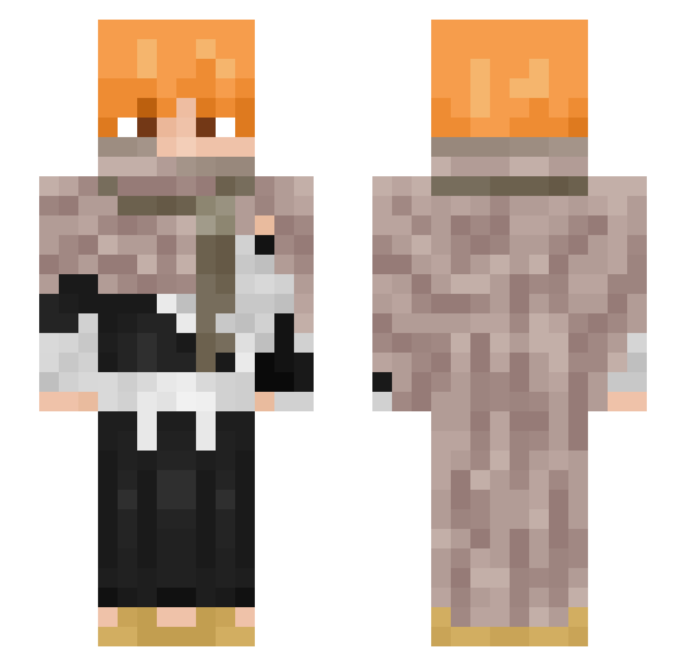 Skrepy16 Minecraft skin, front and back view
