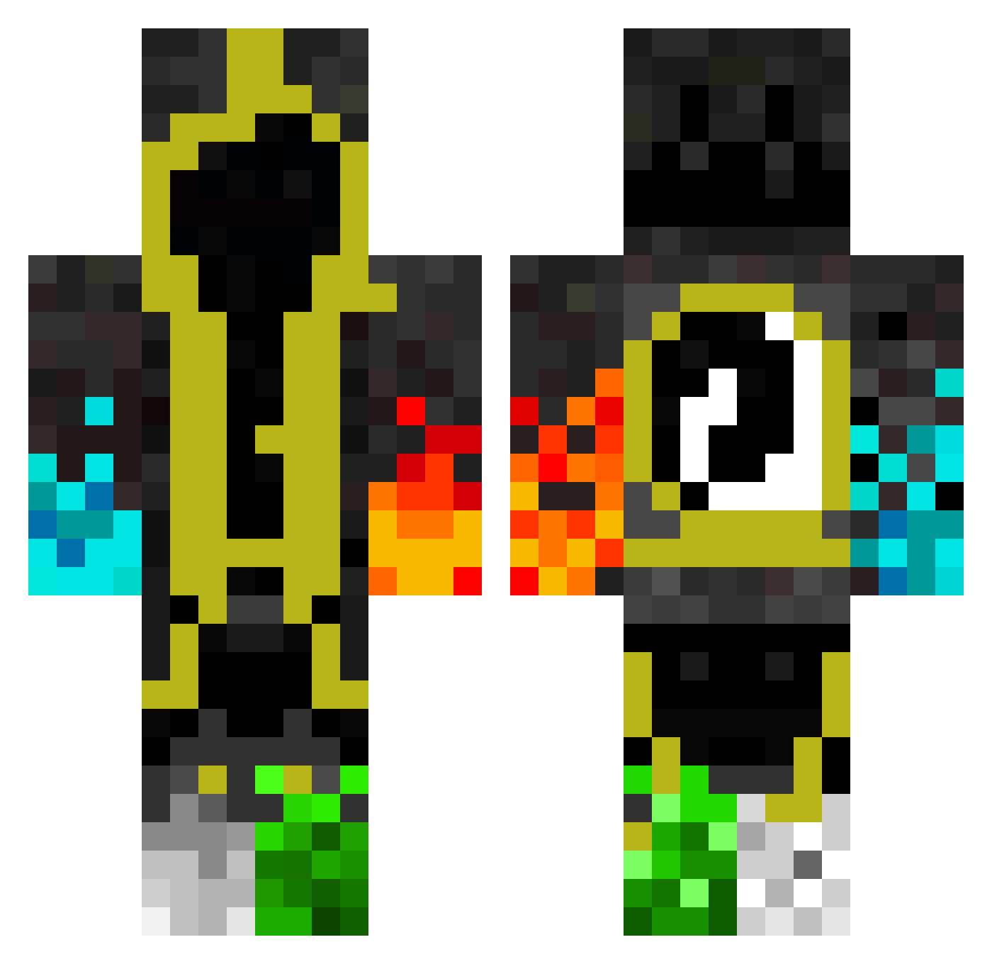 MinecrafterEJ Minecraft skin, front and back view