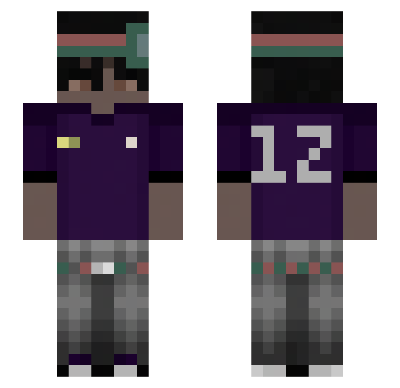 TuPapiWachin Minecraft skin, front and back view