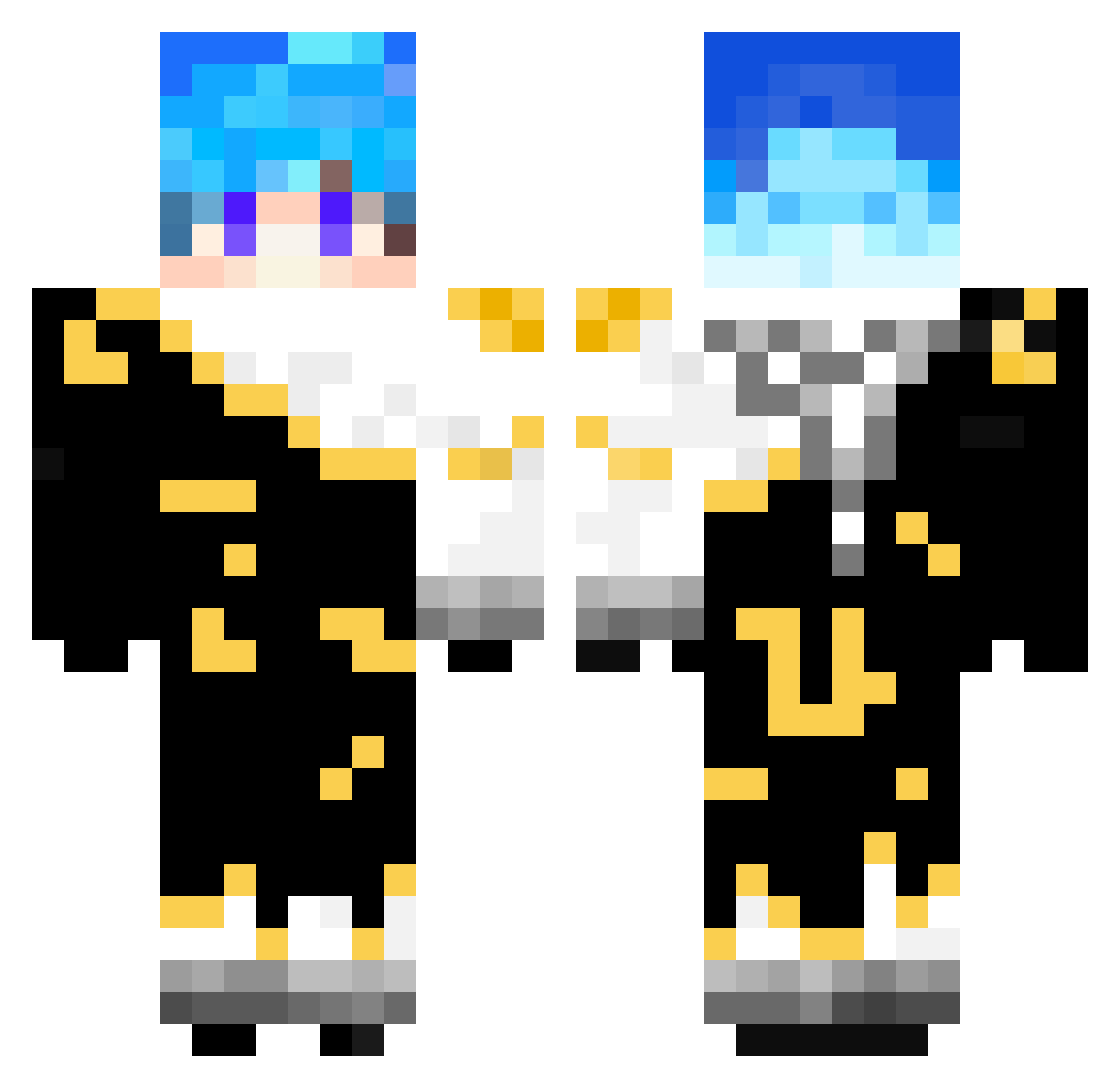 ourfriend Minecraft skin, front and back view