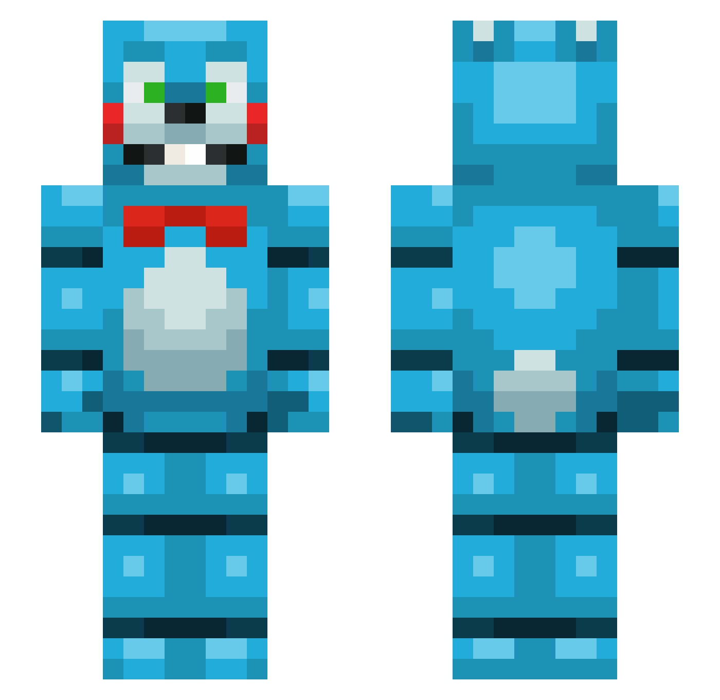 _XIAVIX_ Minecraft skin, front and back view