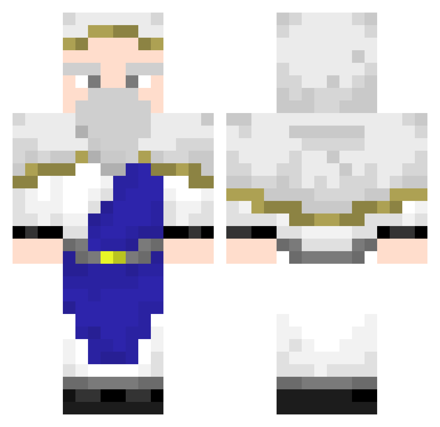 Mumeshi Minecraft skin, front and back view