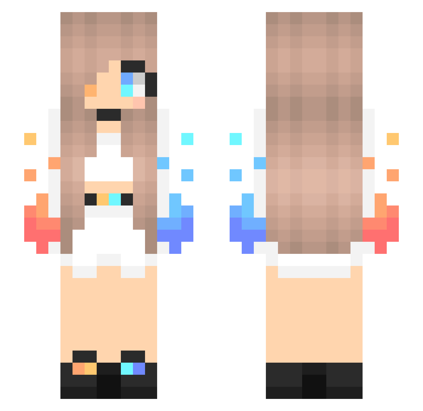 Samuel1511 Minecraft skin, front and back view