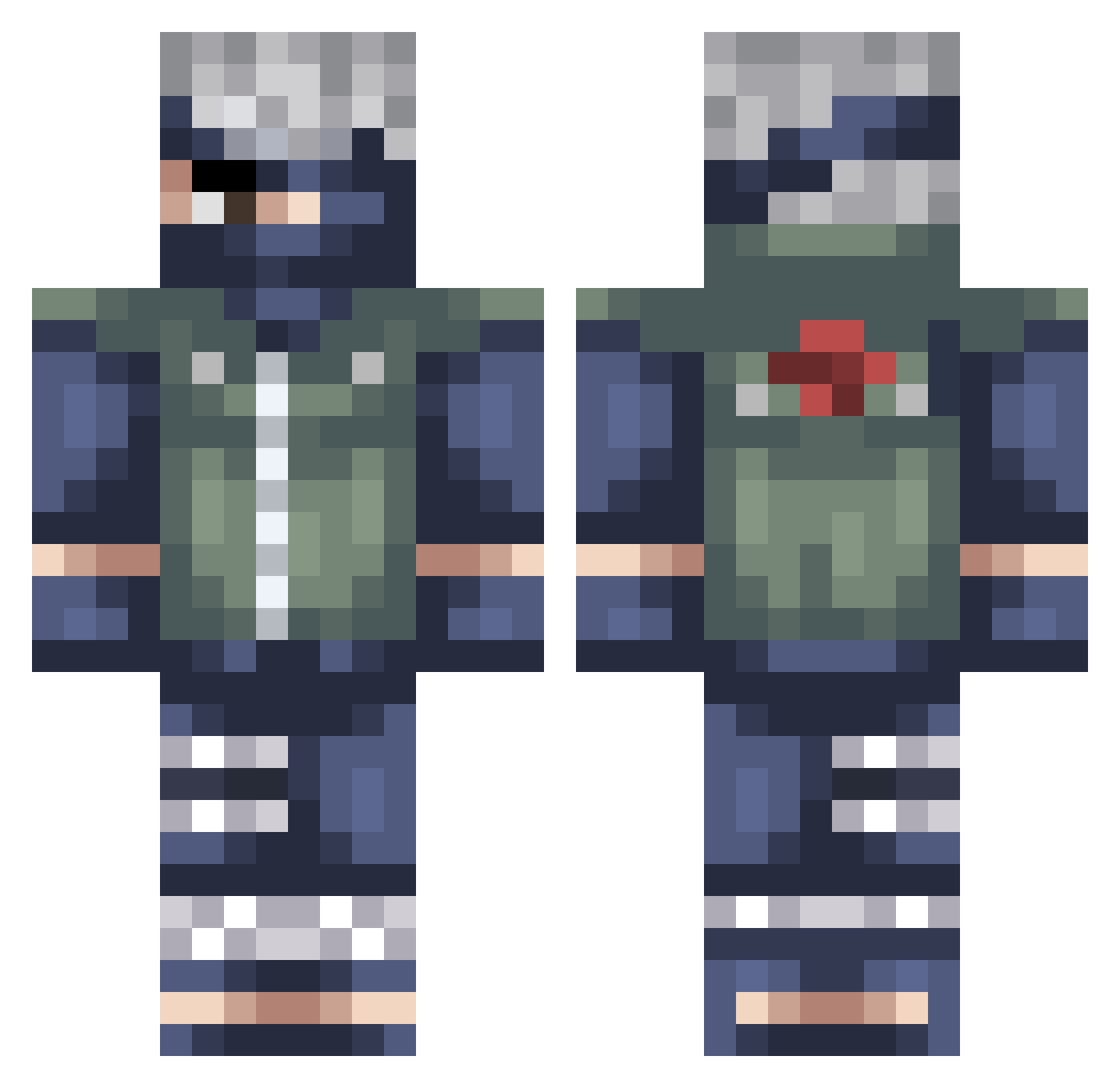 NanouLeBg Minecraft skin, front and back view