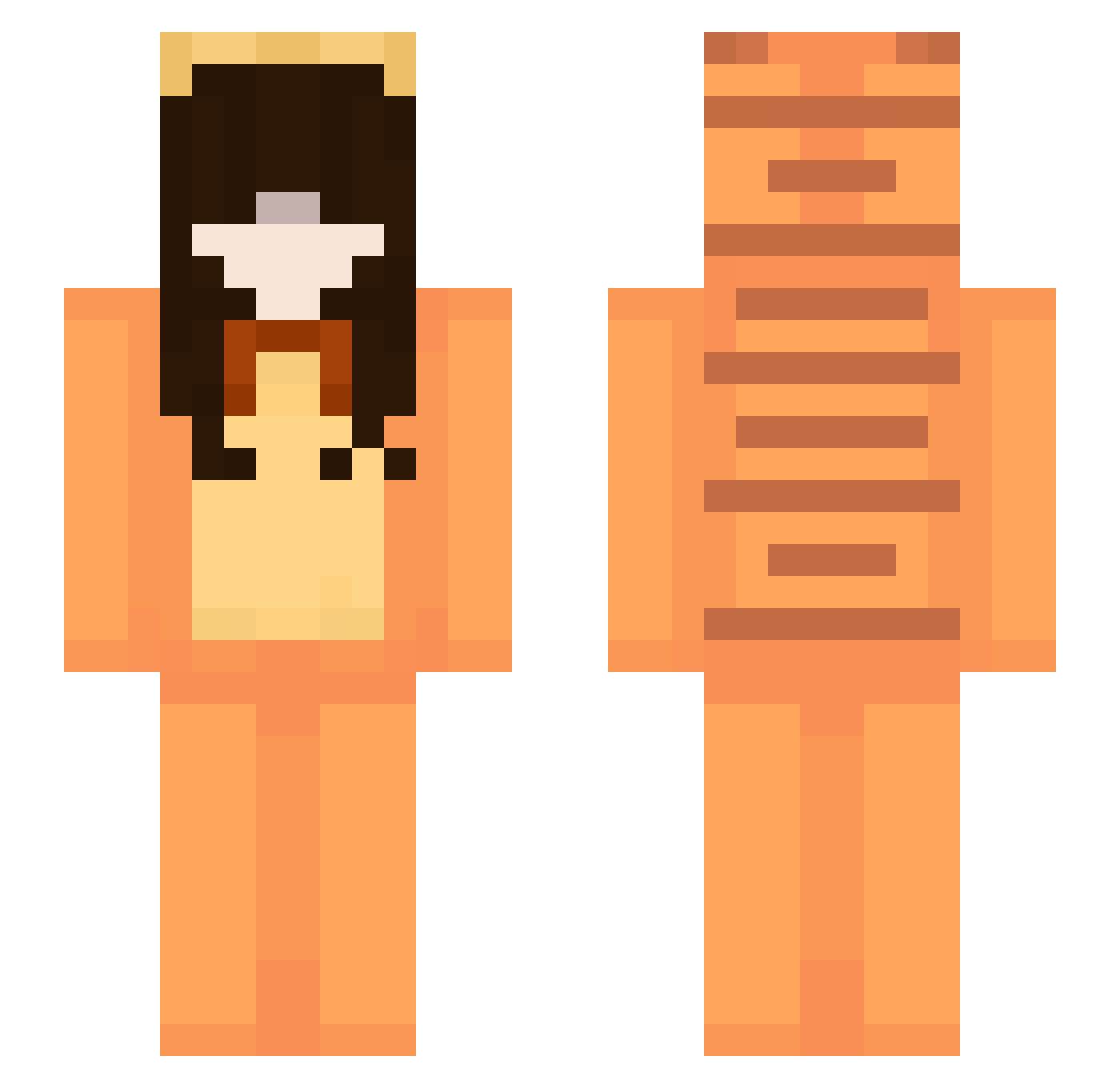 N1x00 Minecraft skin, front and back view