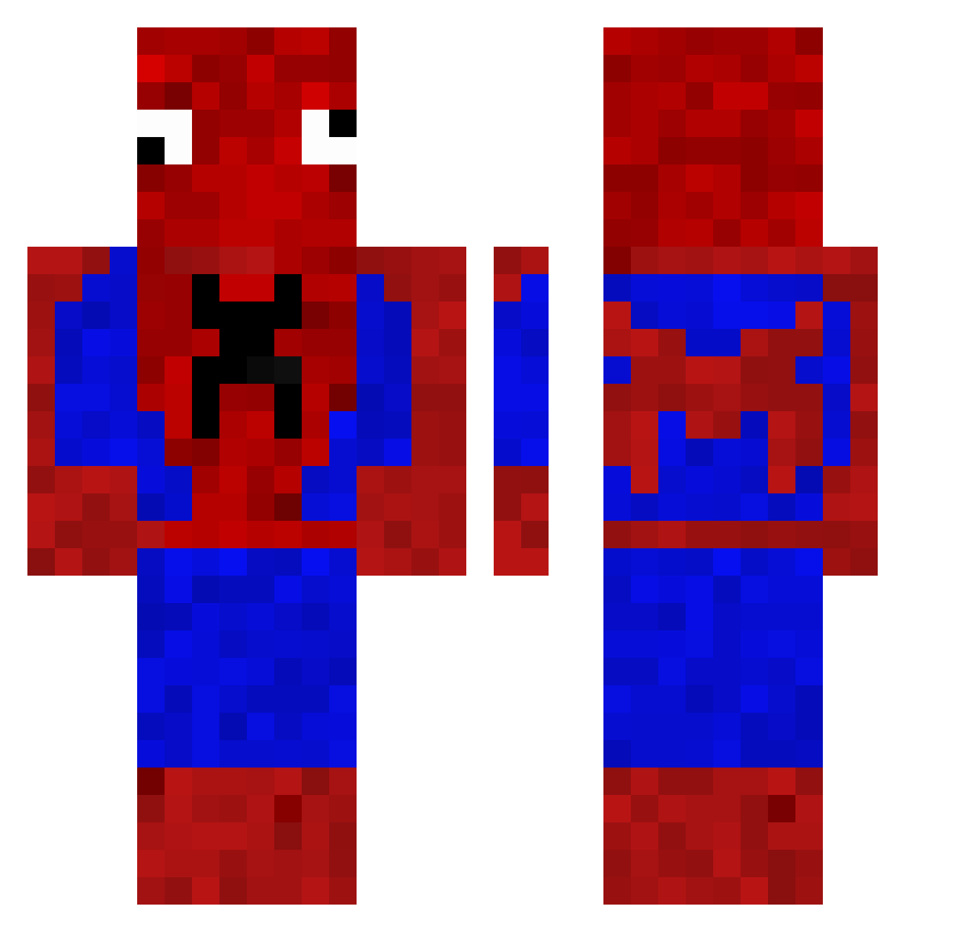 FineshedAnt134 Minecraft skin, front and back view