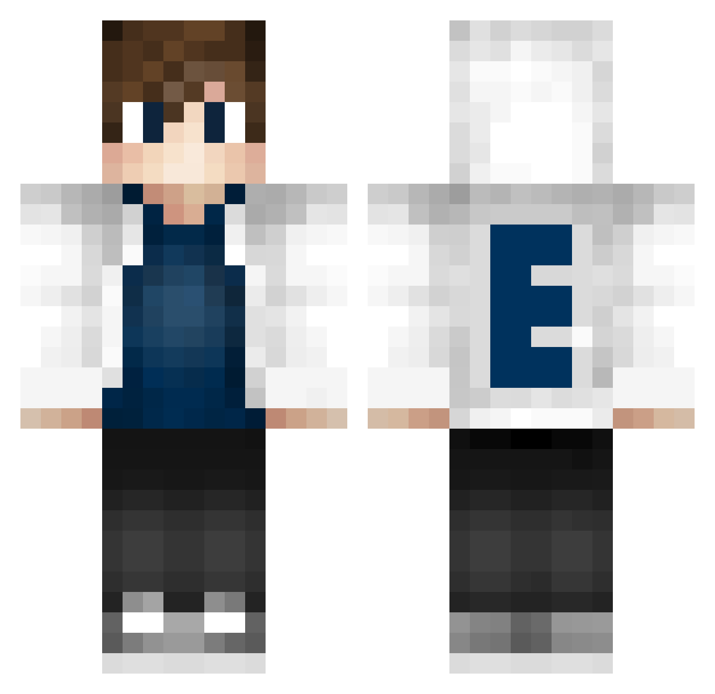 TacoMystic Minecraft skin, front and back view