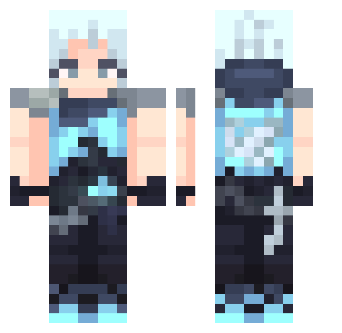 rlagusdls828 Minecraft skin, front and back view