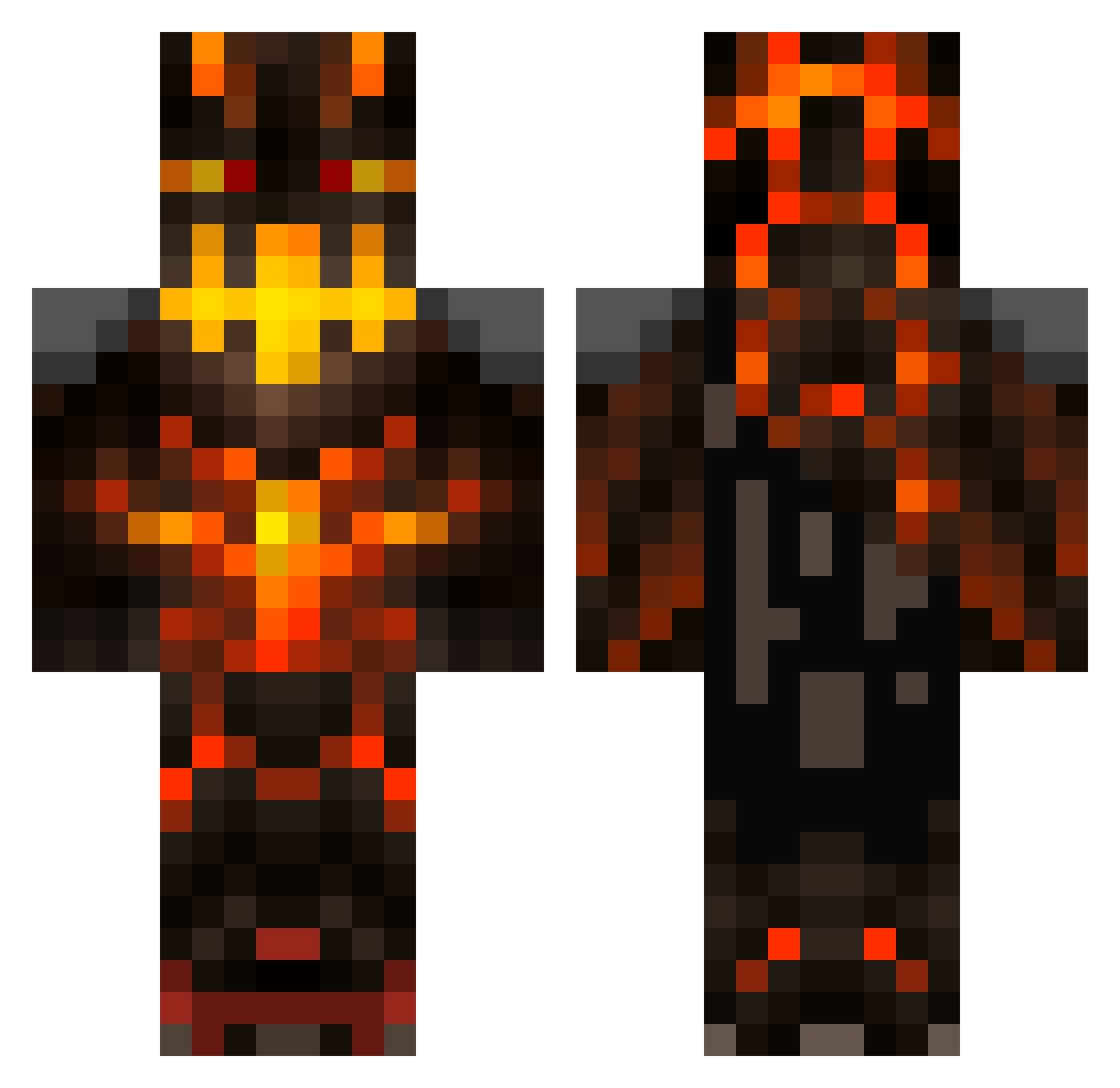 Colony Minecraft skin, front and back view