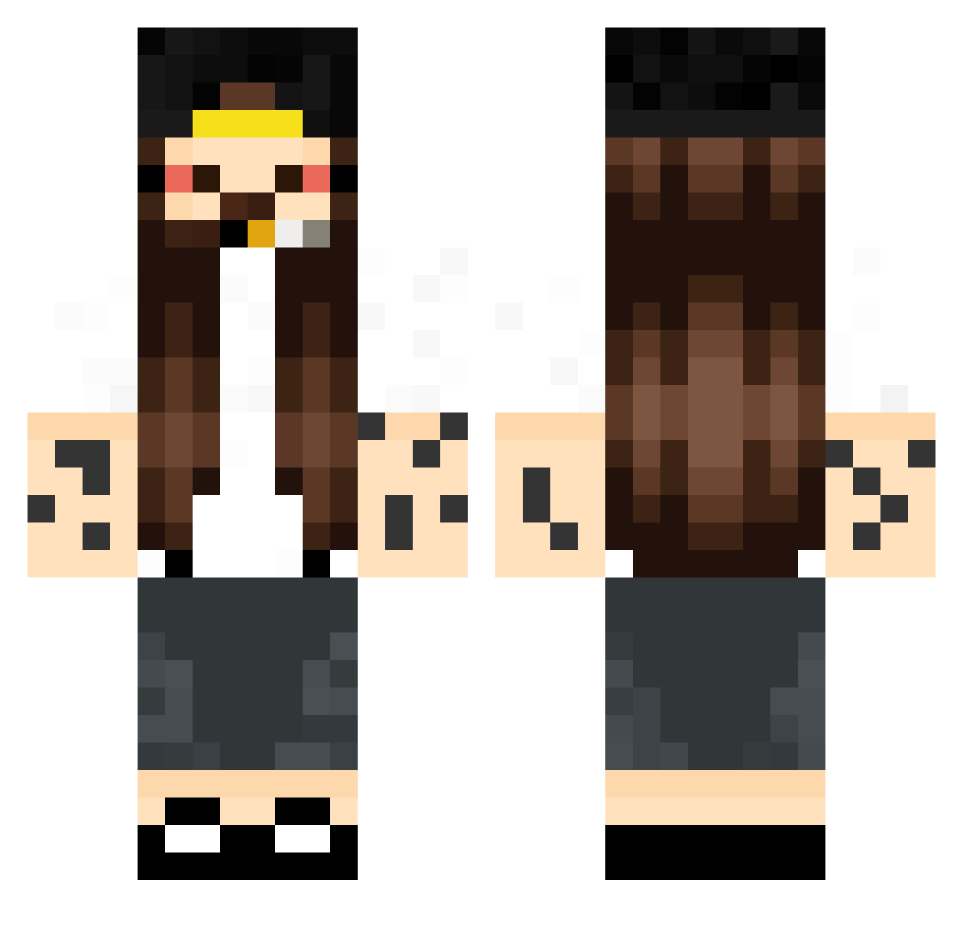 Ruby_Da_Cherry_ Minecraft skin, front and back view