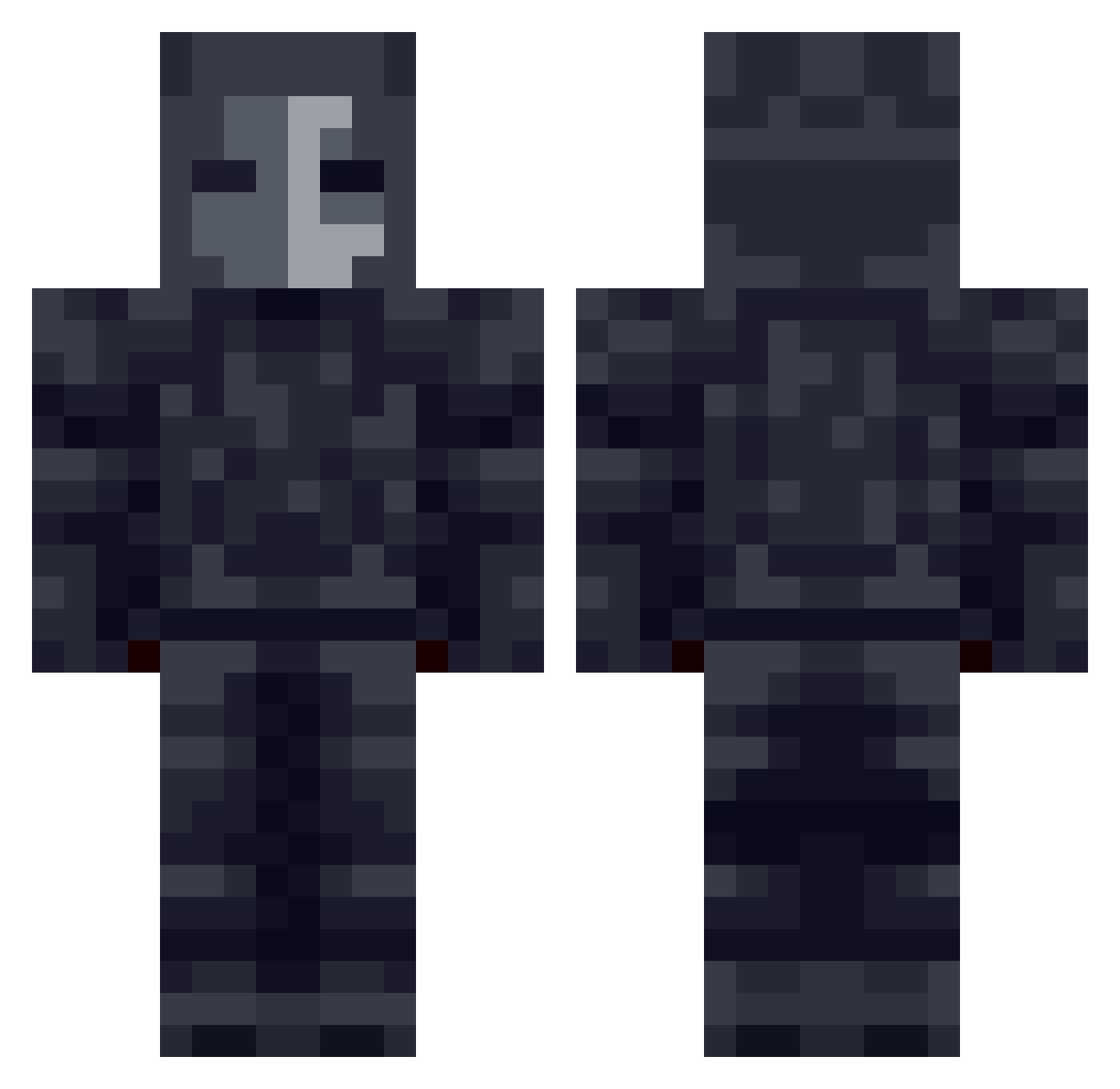 Sakalaz Minecraft skin, front and back view
