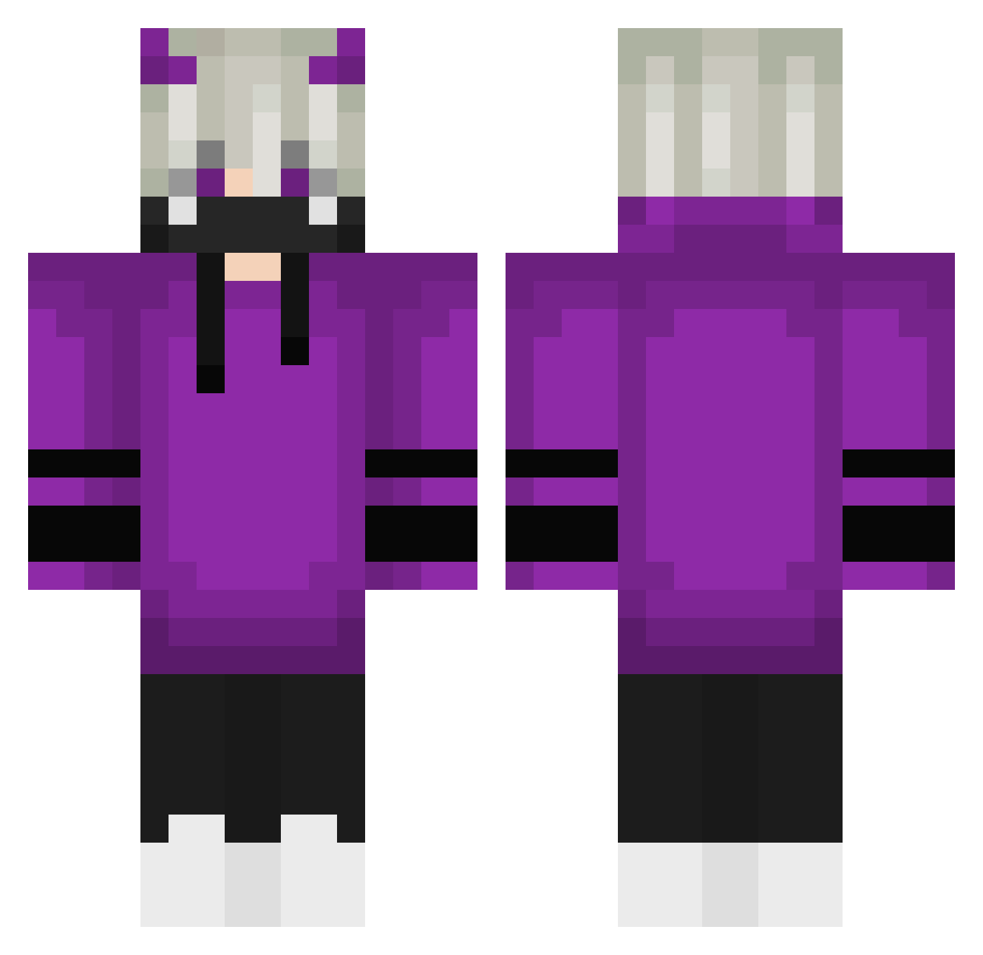 zFeepeMz Minecraft skin, front and back view