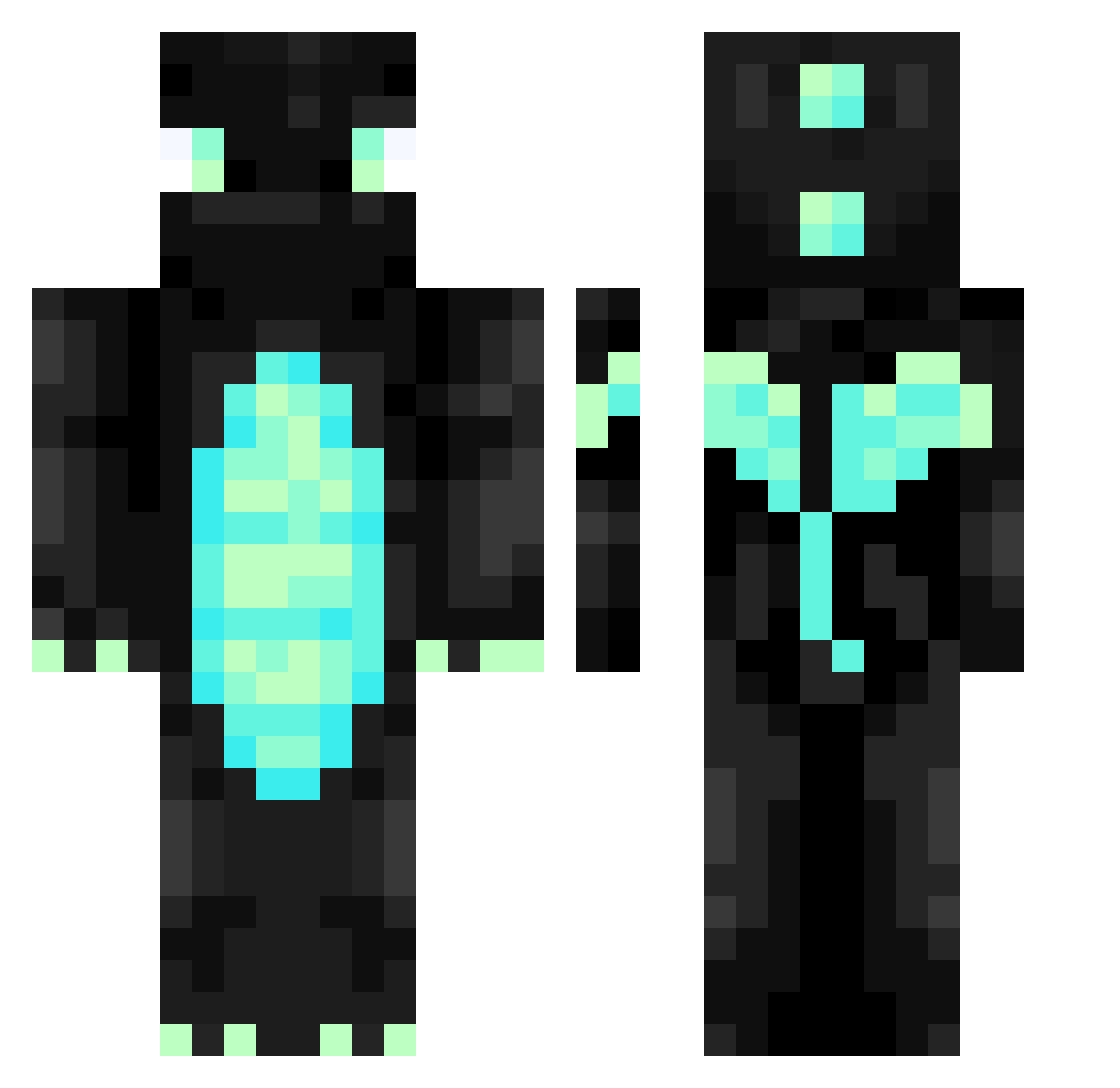 CoCoLocoDog Minecraft skin, front and back view