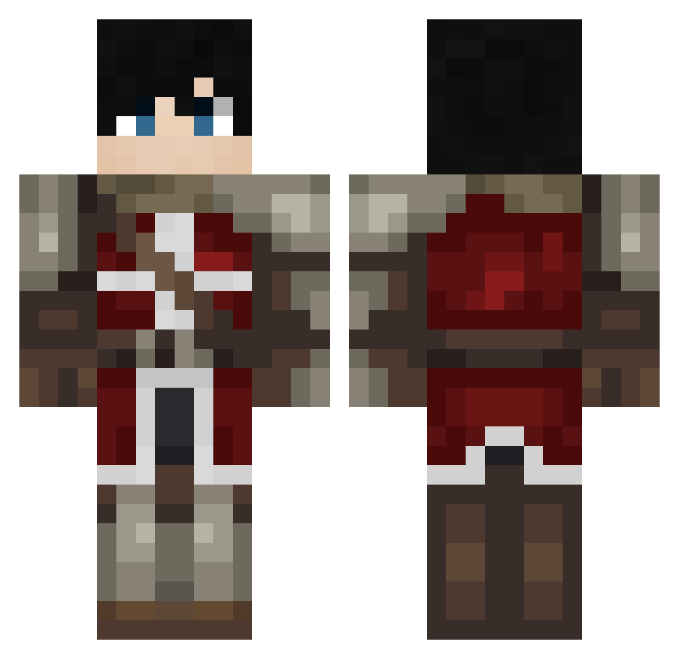 The_Winter_King Minecraft skin, front and back view