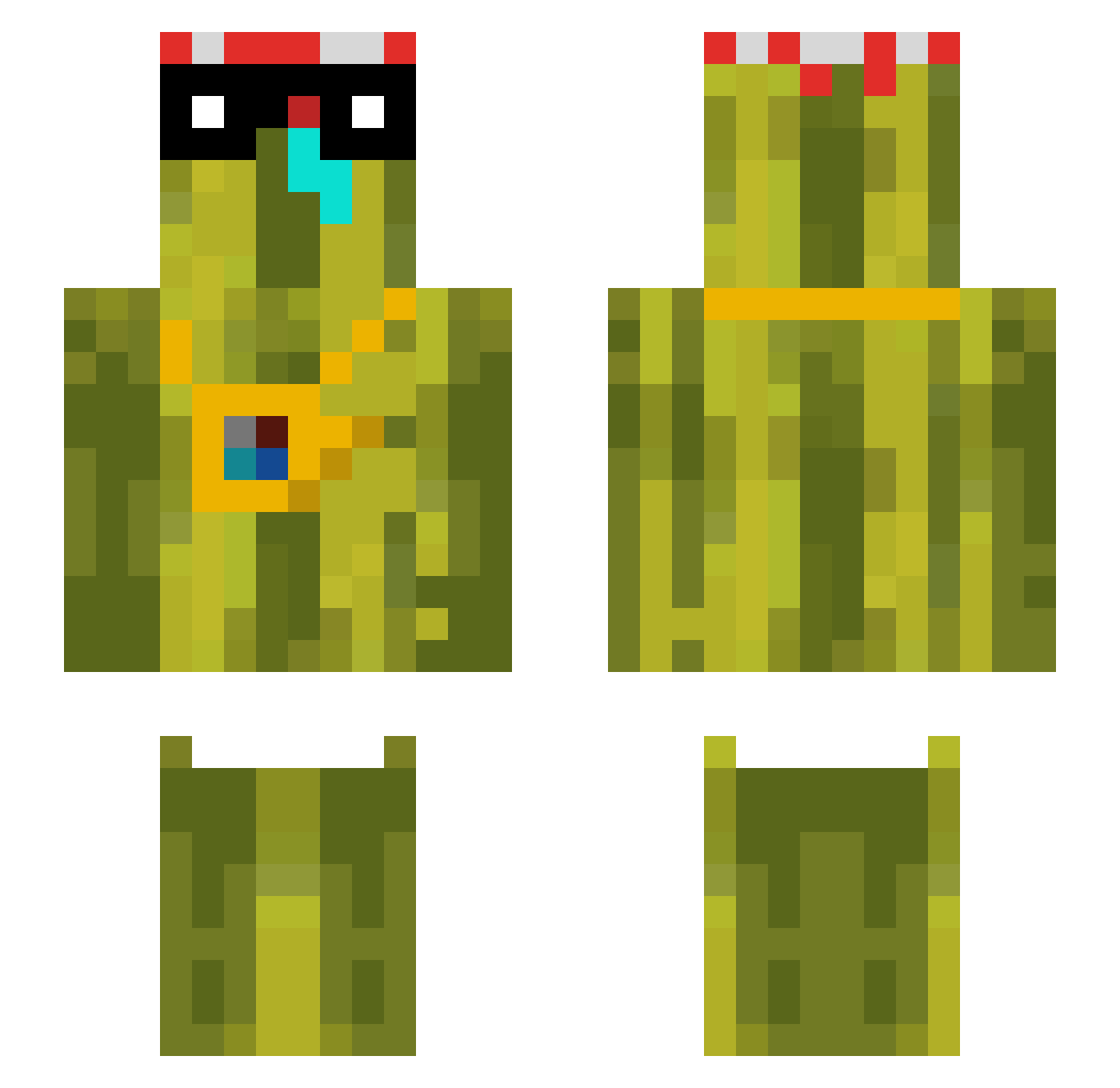 XKoalaBlue Minecraft skin, front and back view