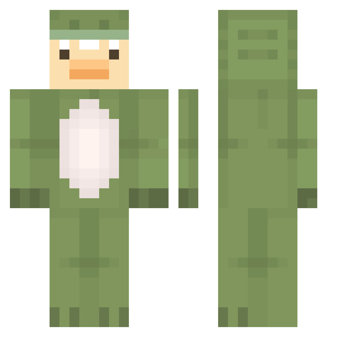 jjin66 Minecraft skin, front and back view