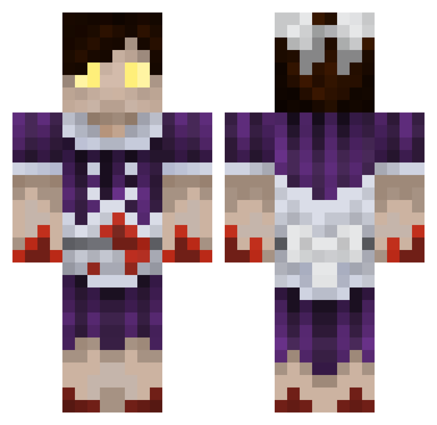 BiftHeinKnux Minecraft skin, front and back view