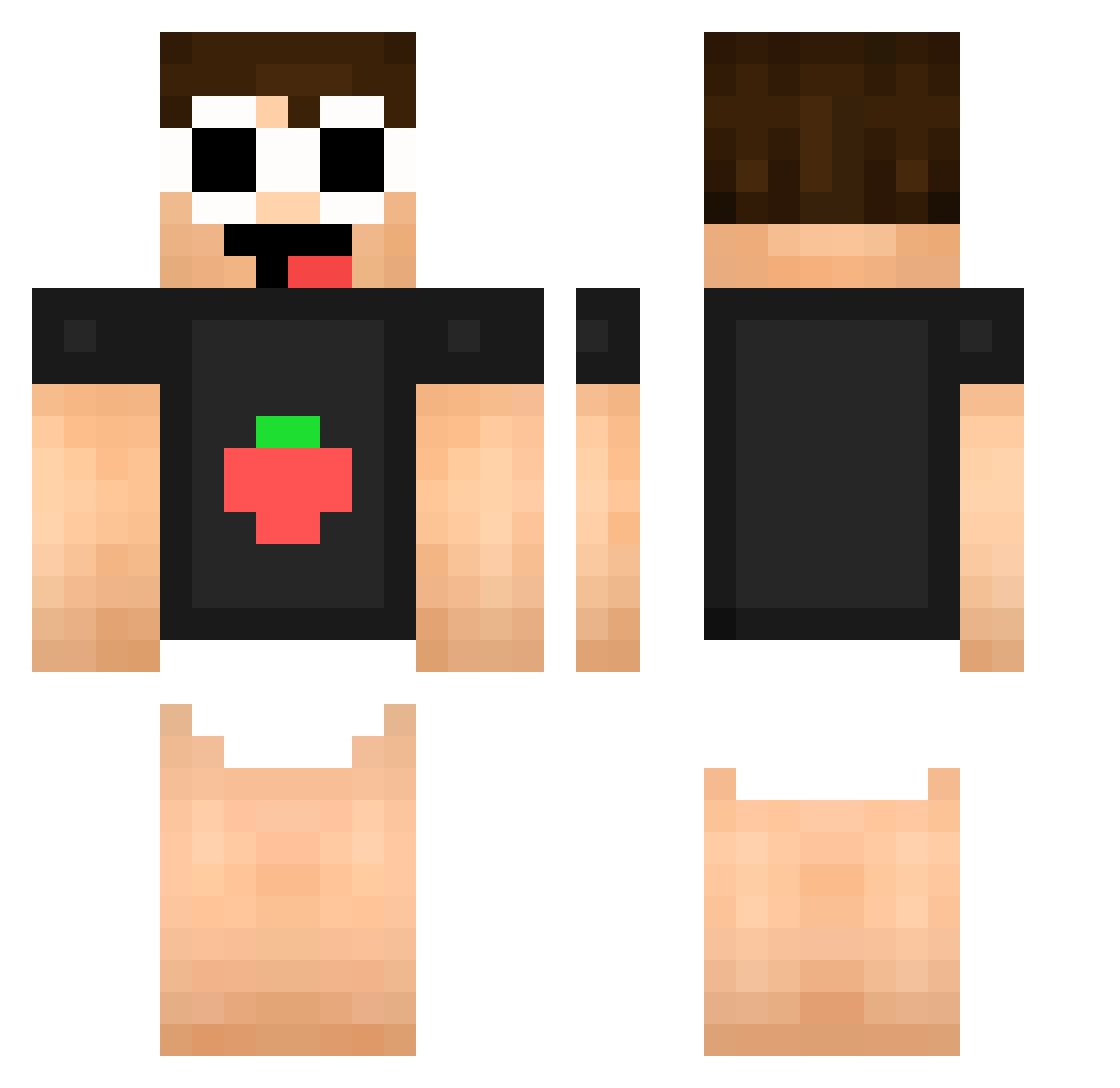 tinko1919 Minecraft skin, front and back view