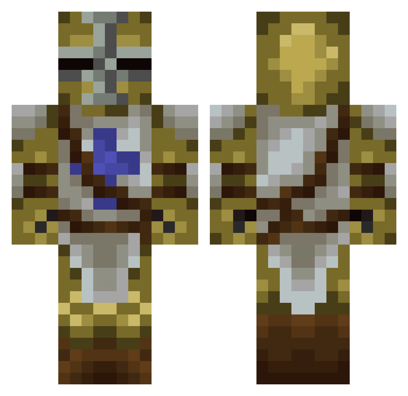 Shermeen1 Minecraft skin, front and back view