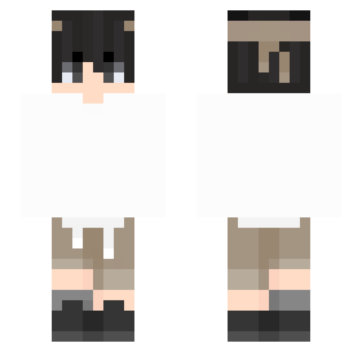 Sial Minecraft skin, front and back view