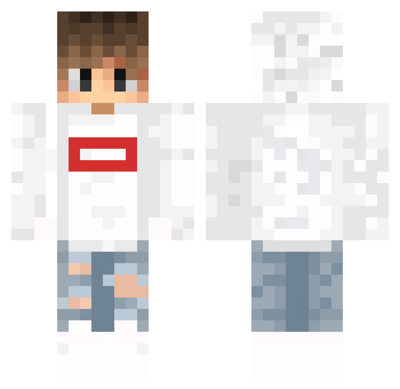 WasserstaihnYT Minecraft skin, front and back view