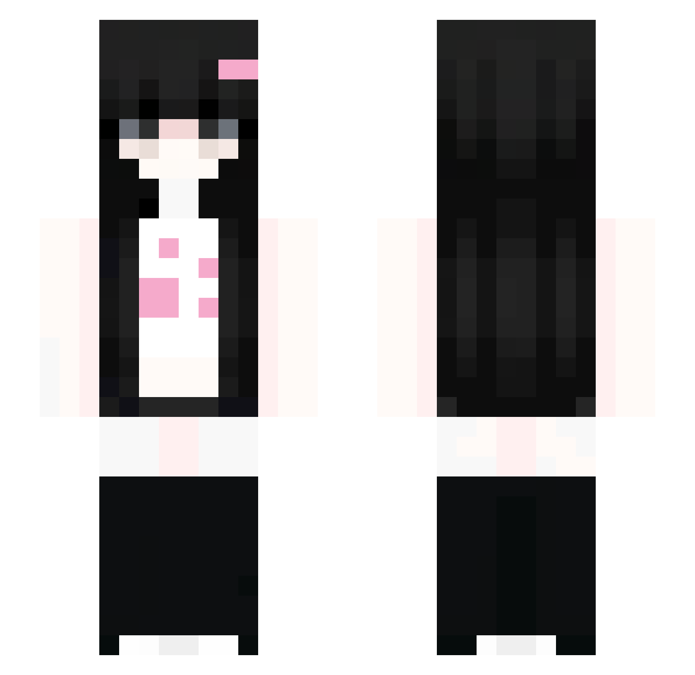 praying2thesky Minecraft skin, front and back view