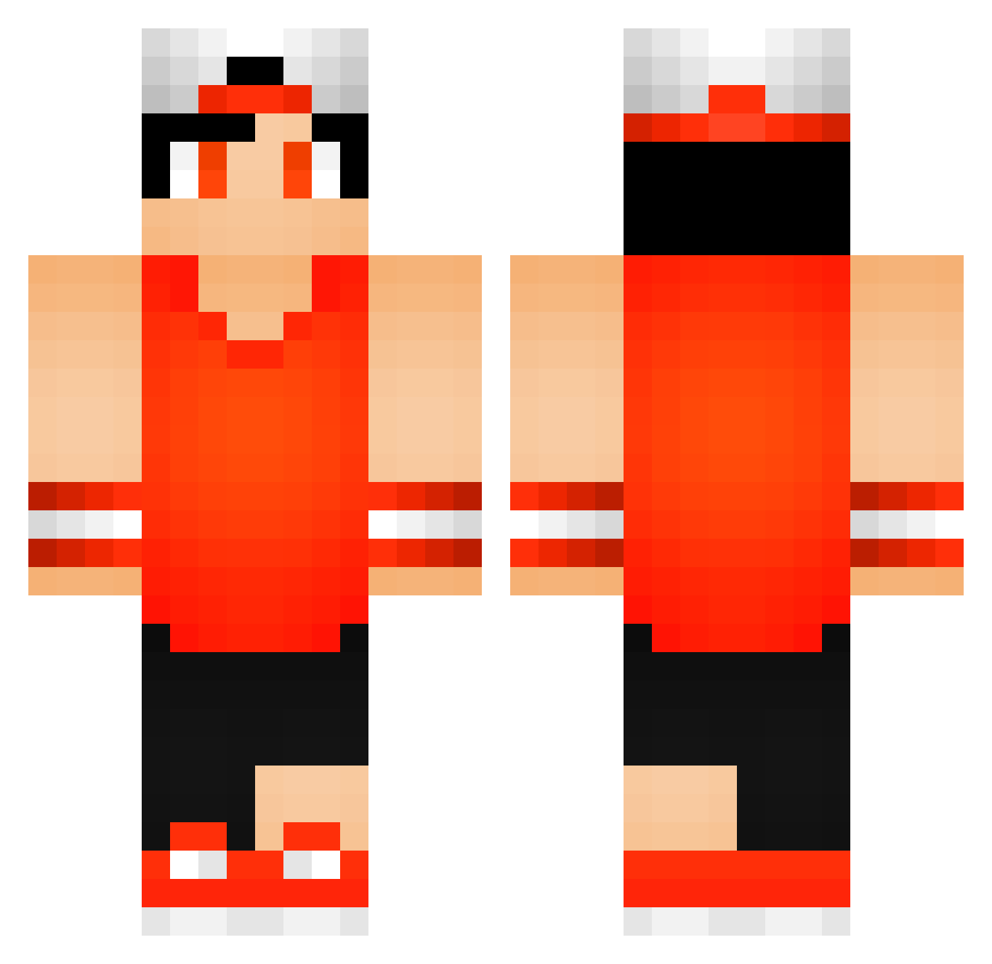 _Rapoz Minecraft skin, front and back view