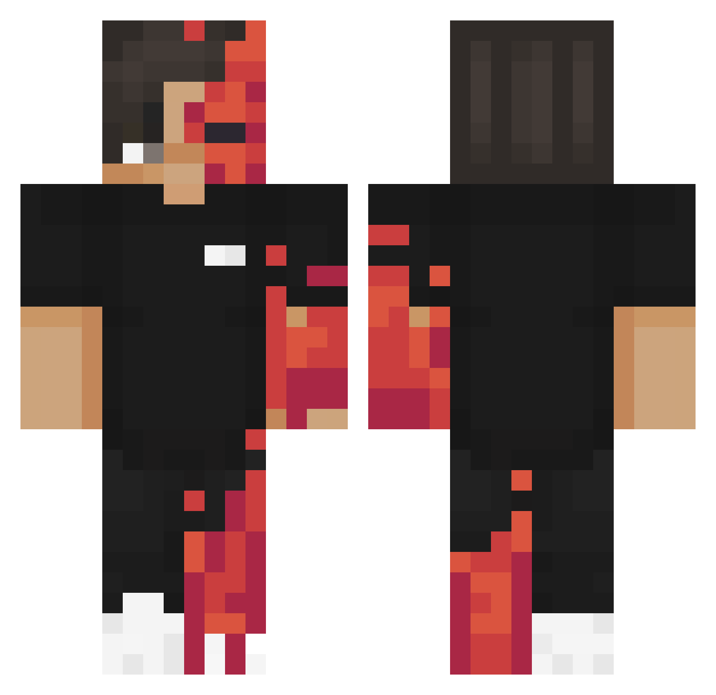 Z1dz Minecraft skin, front and back view